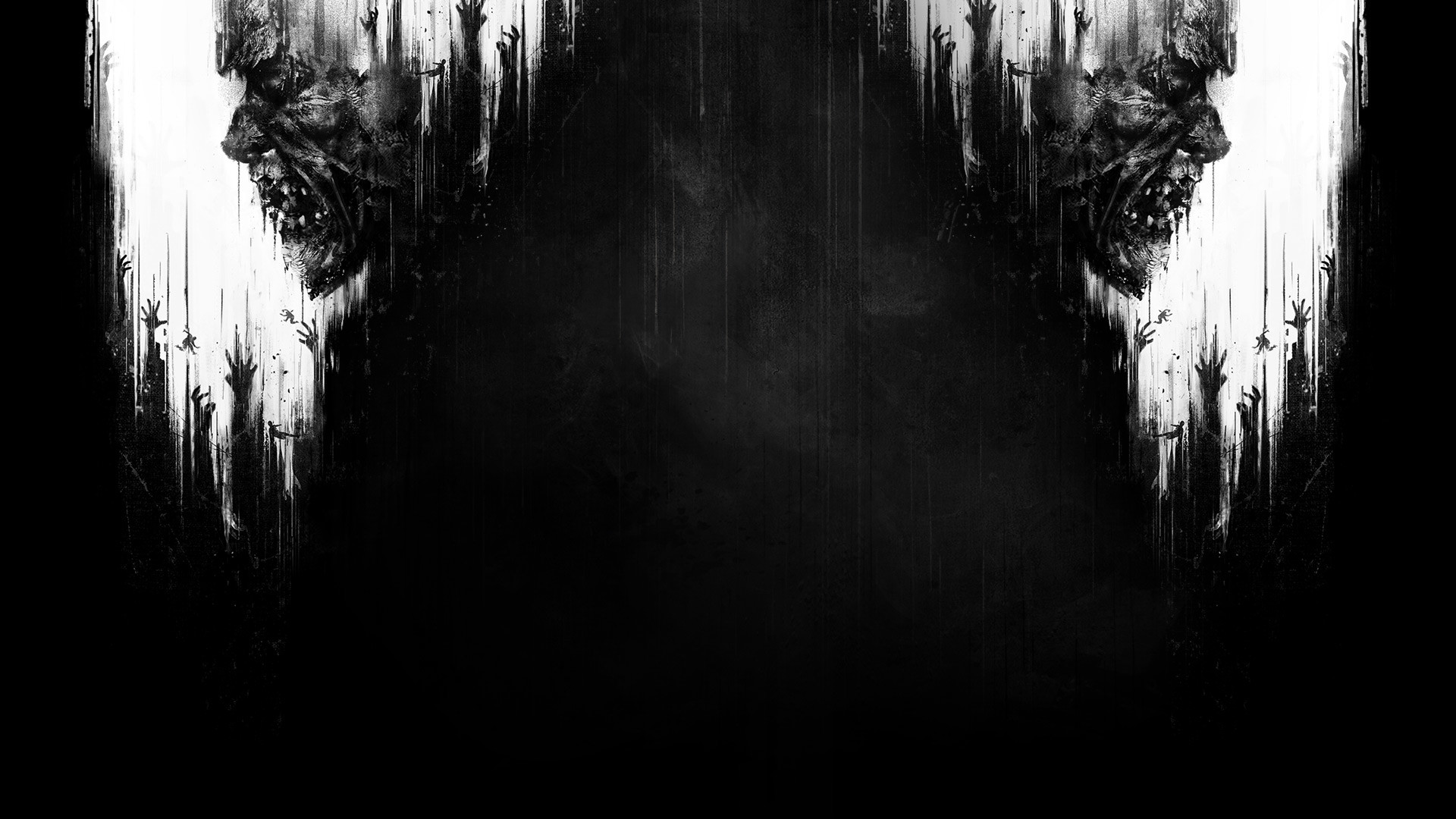 Dying Light, Zombie, Bianco e nero, Full HD, sfondo desktop