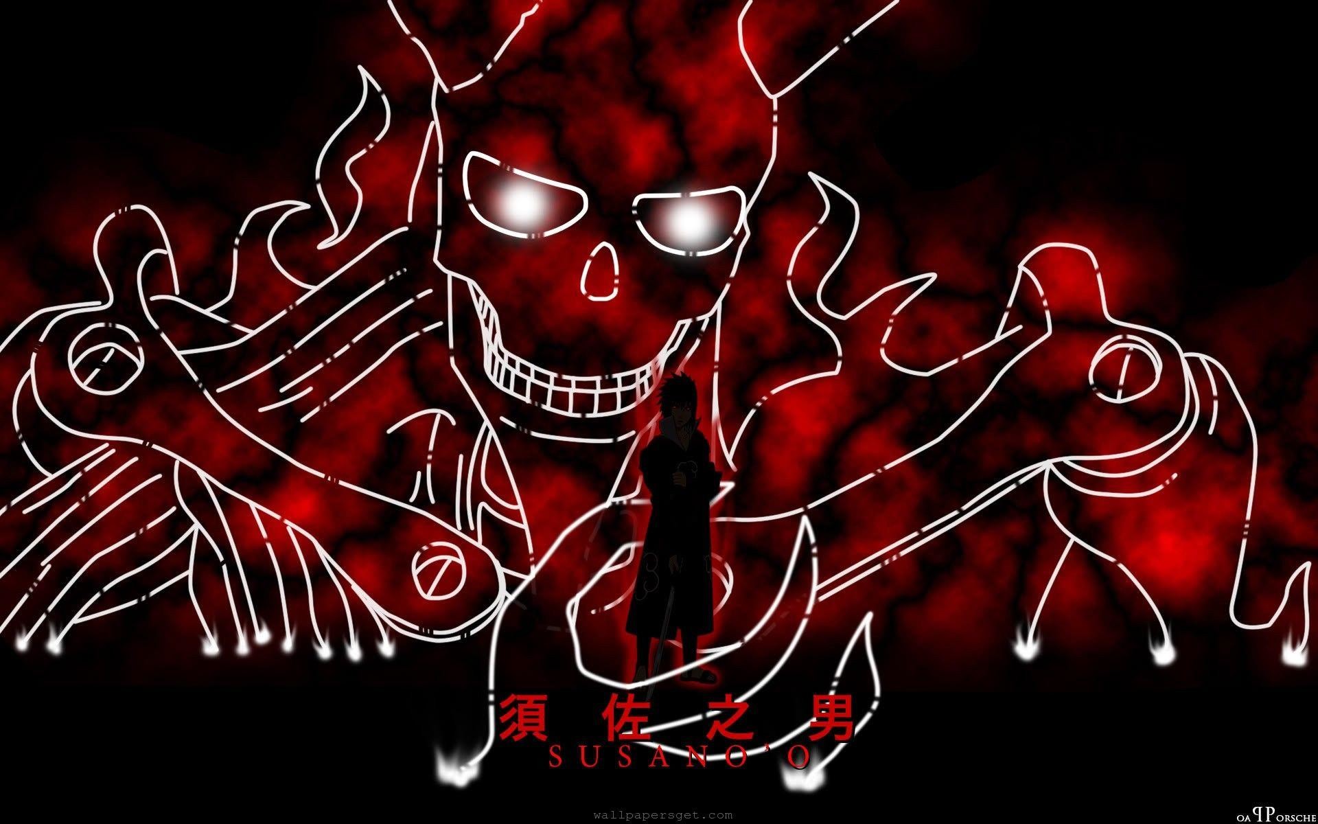 Susanoo, Itachi Uchiha, Naruto, Rosso e nero, 16:10 Full HD, sfondo widescreen