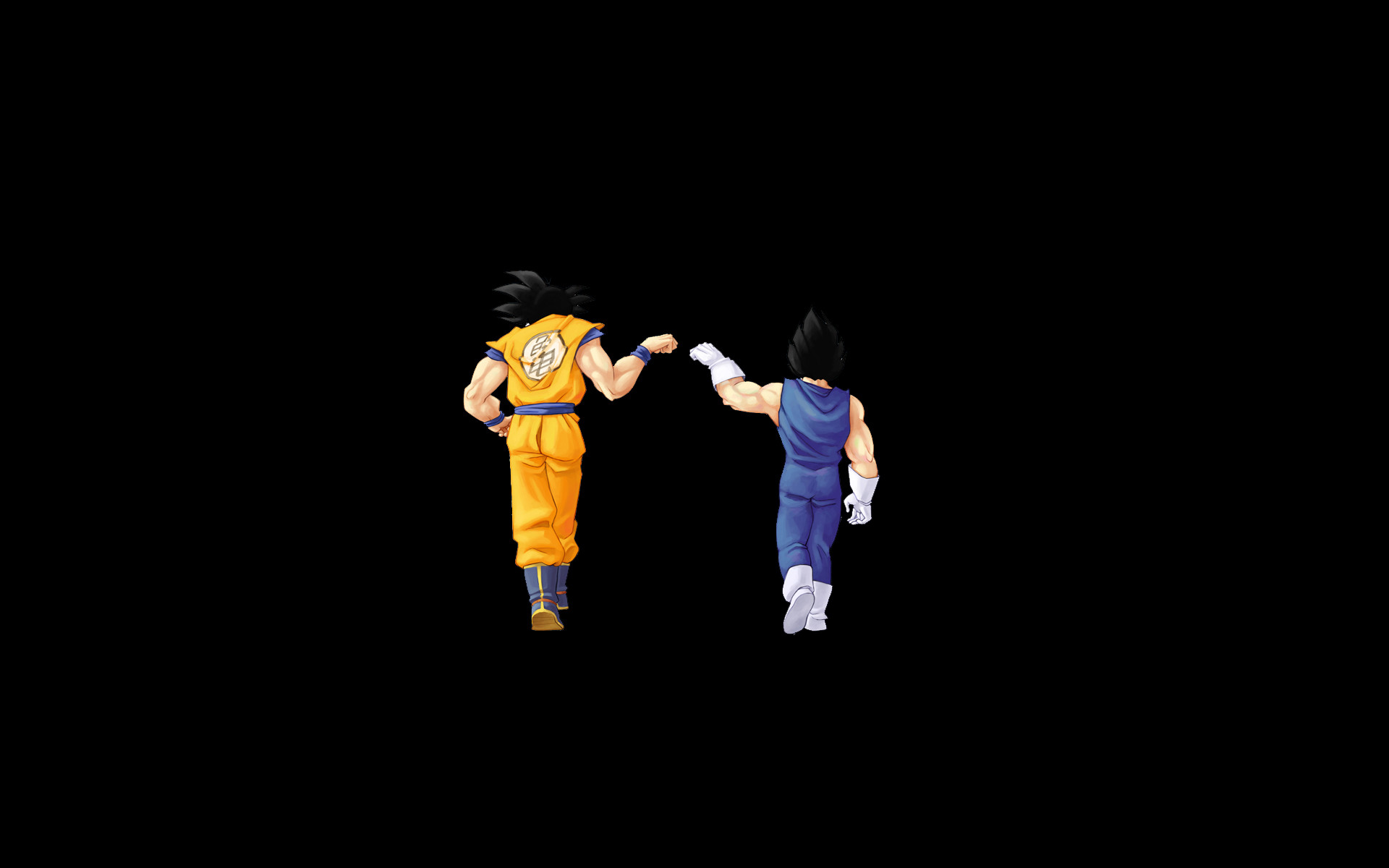 Goku, Vegeta, Dragon Ball Z, Fusione, Sfondo nero, 1920x1200, wallpaper desktop