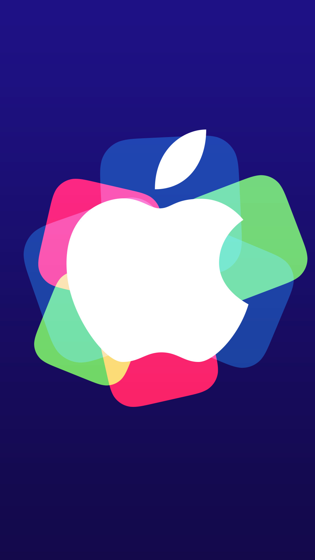 Logo Apple, Apple, Evento Apple, Sfondo blu, schermata Home iPhone