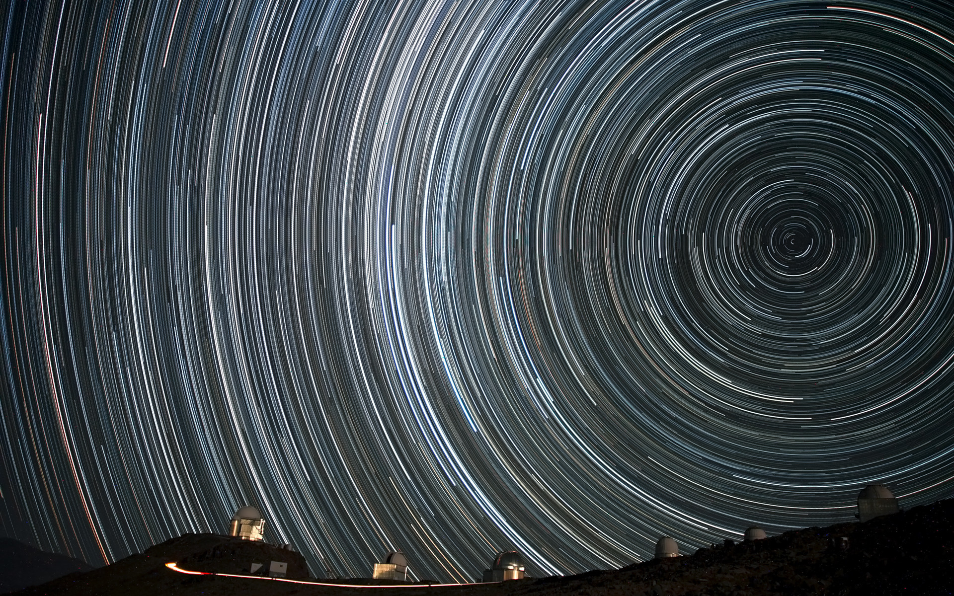 Scie stellari, Lunga esposizione, Cielo notturno, 16:10 Full HD, wallpaper widescreen