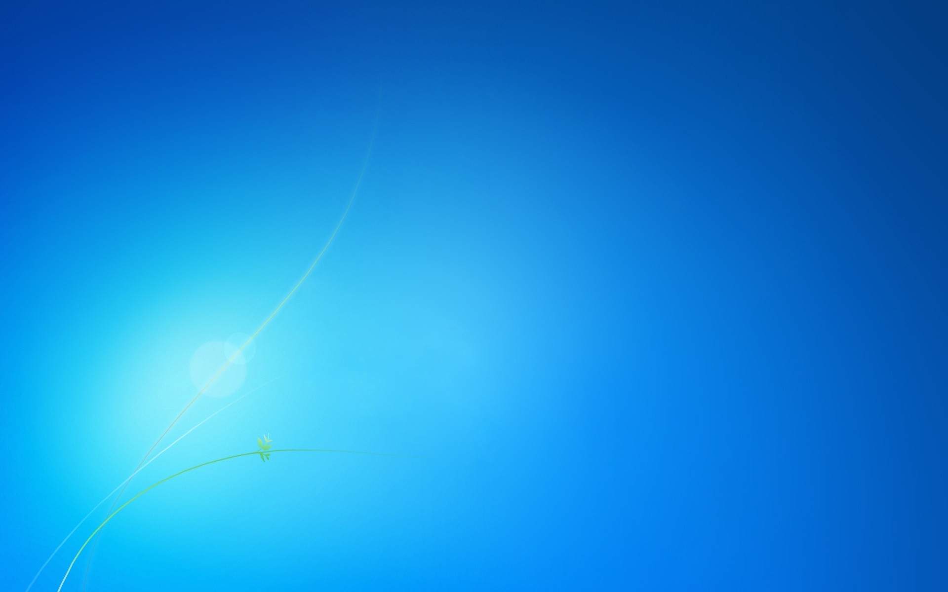 Windows 7, Sfondo blu, Minimalista, Full HD, wallpaper per computer