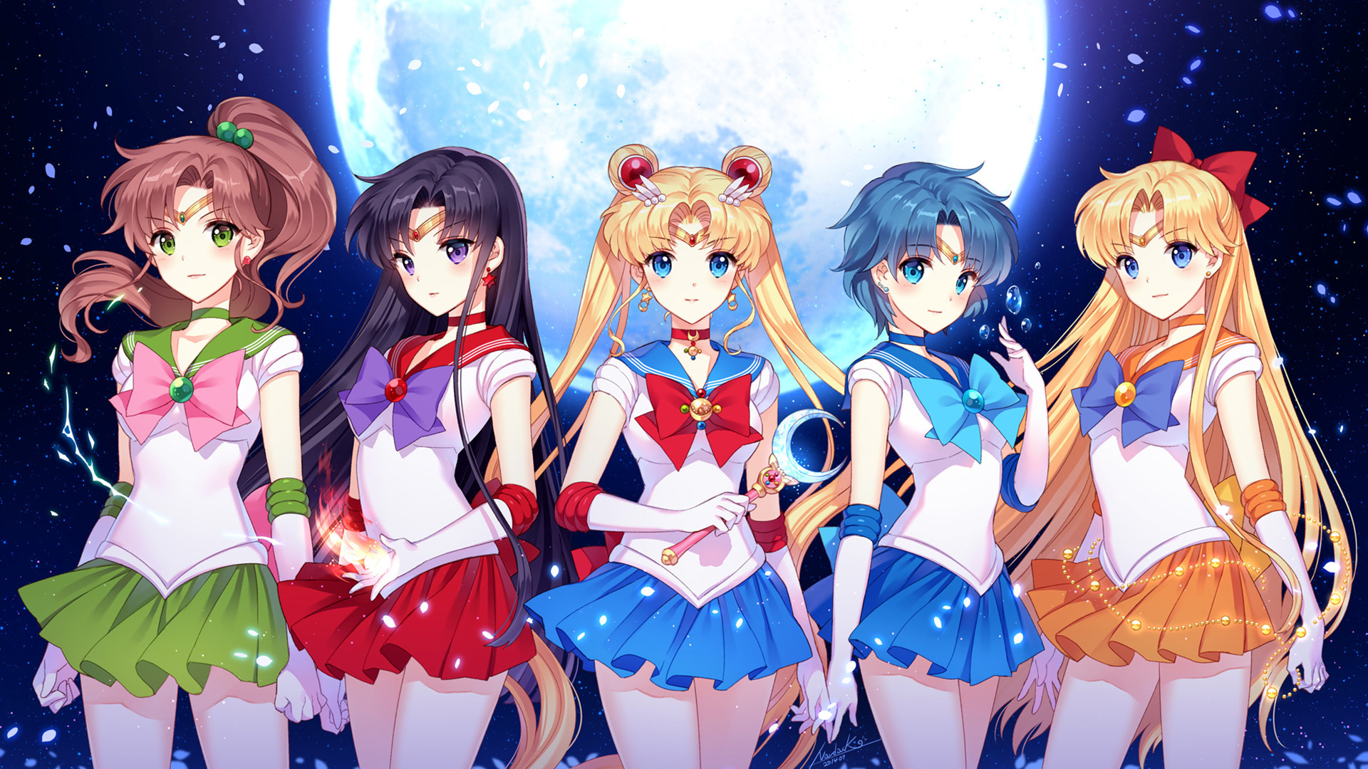 Sailor Jupiter, Sailor Mars, Sailor Moon, Sailor Mercury, Sailor Venus, Sailor Moon Crystal, sfondo desktop
