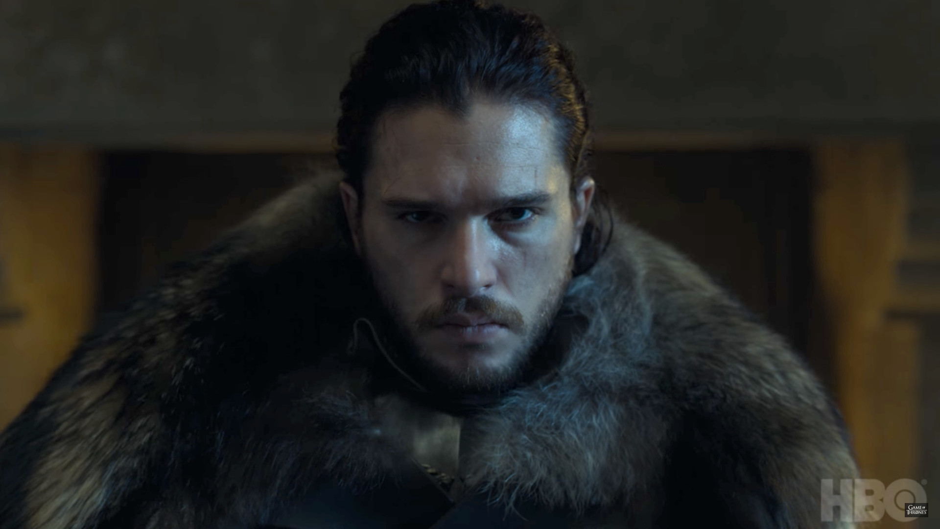 Jon Snow, Kit Harington, Il Trono di Spade, Mantello di pelliccia, sfondo desktop Full HD
