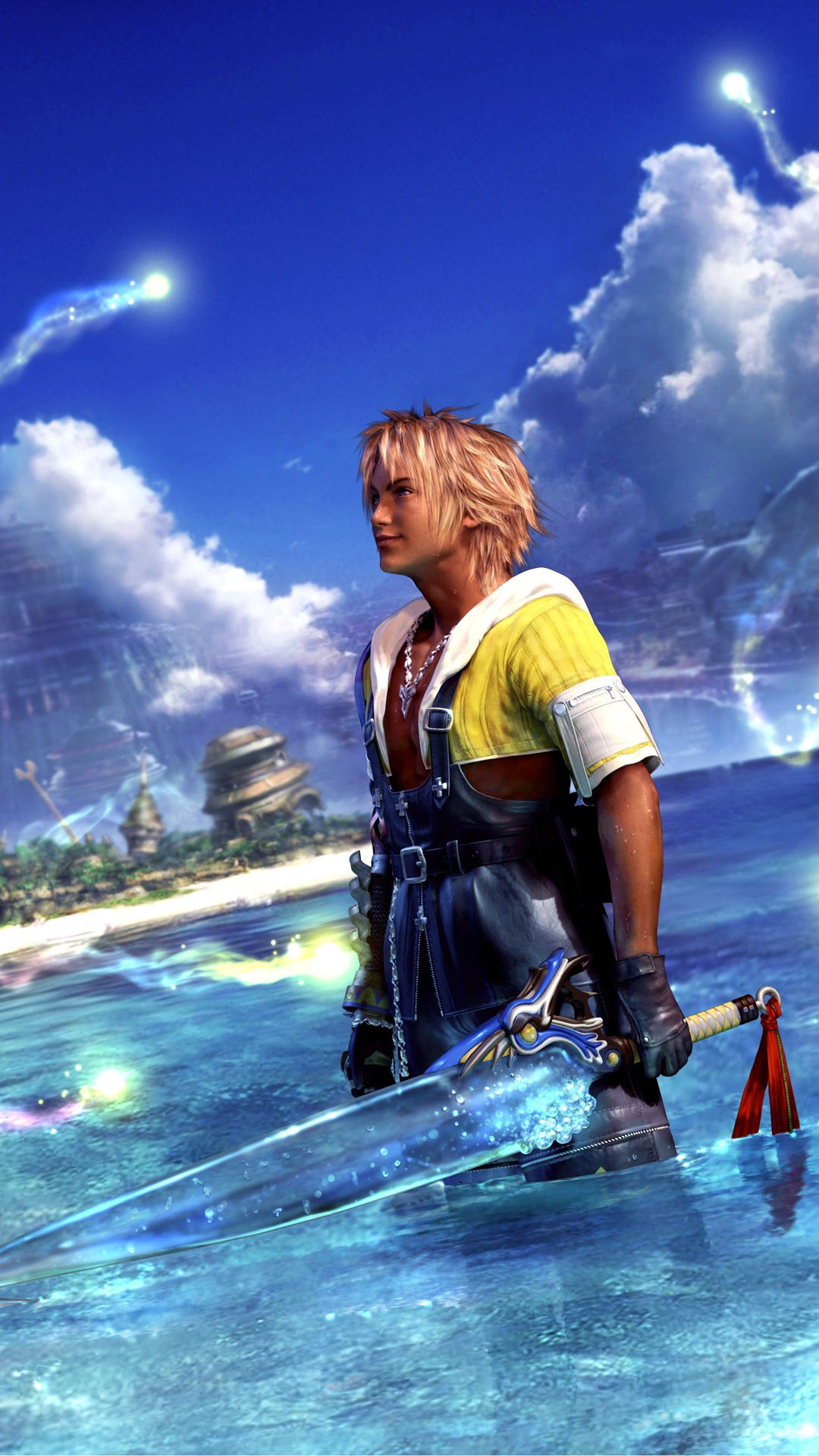 Tidus, Final Fantasy X, Besaid, Mare, sfondo per iPhone e Android