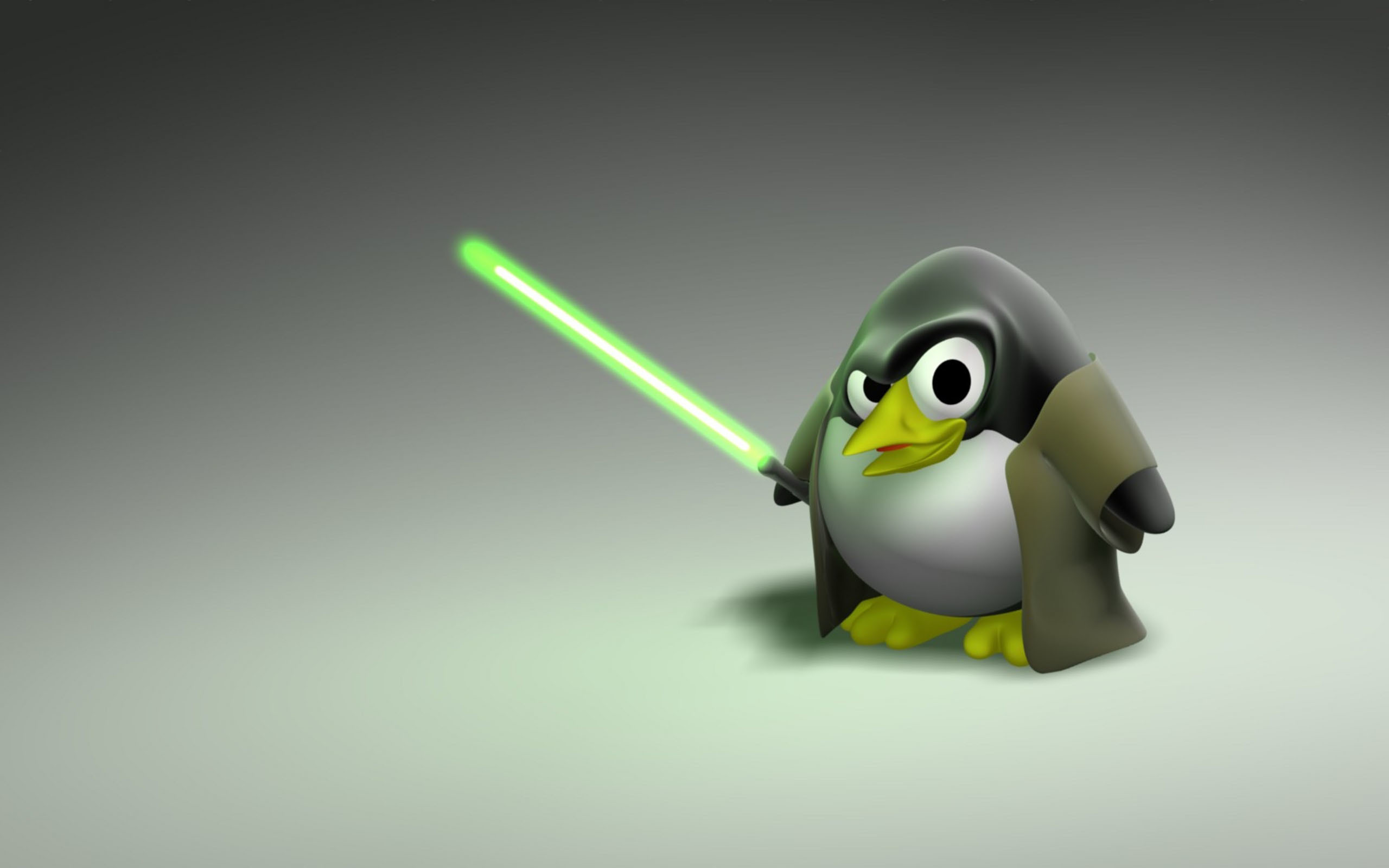 Tux, Linux, Star Wars, Spada laser, Parodia, 2K, sfondo per PC