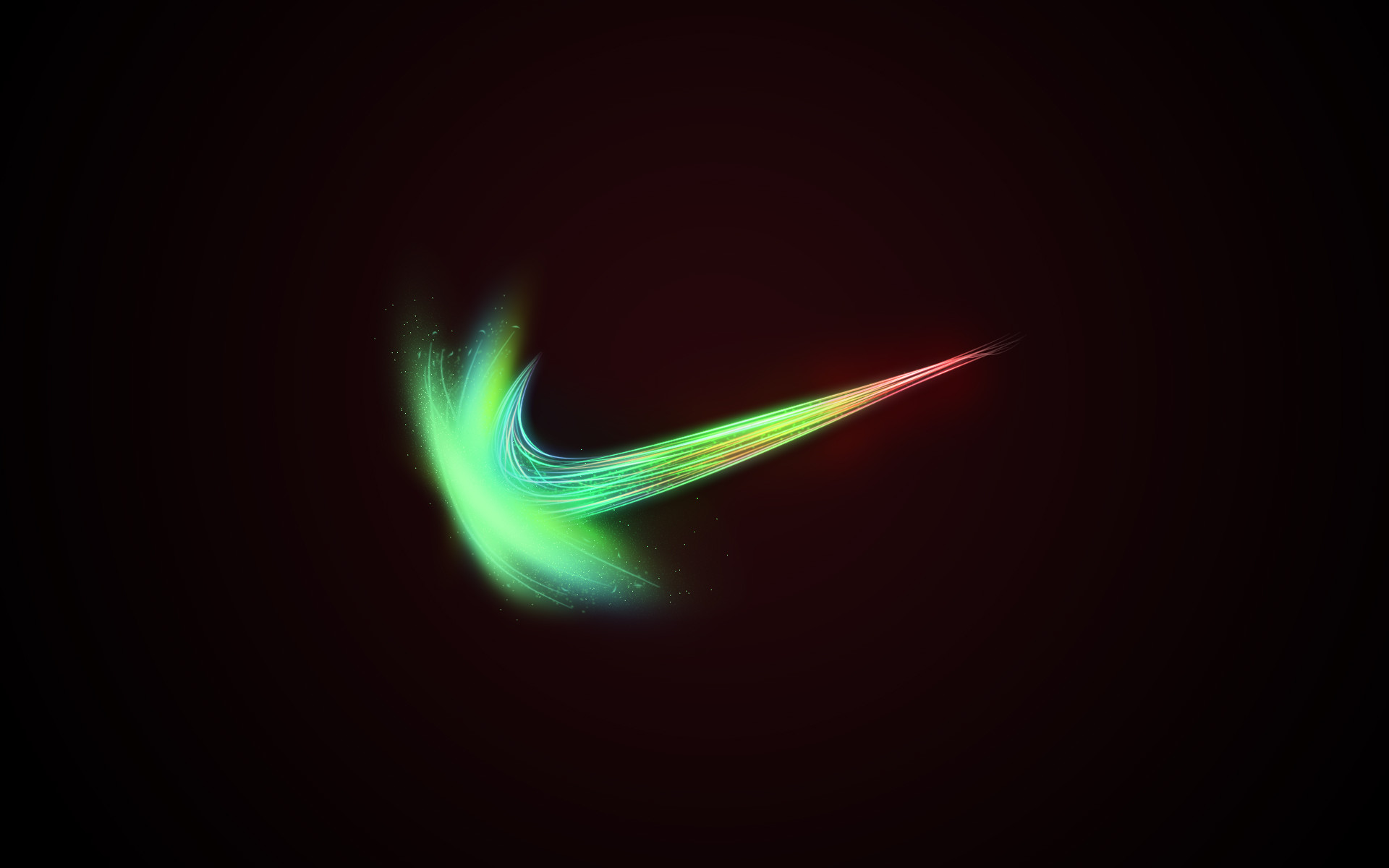 Nike Swoosh, Nike, Logo luminoso, Sfondo scuro, 1920x1200, wallpaper desktop