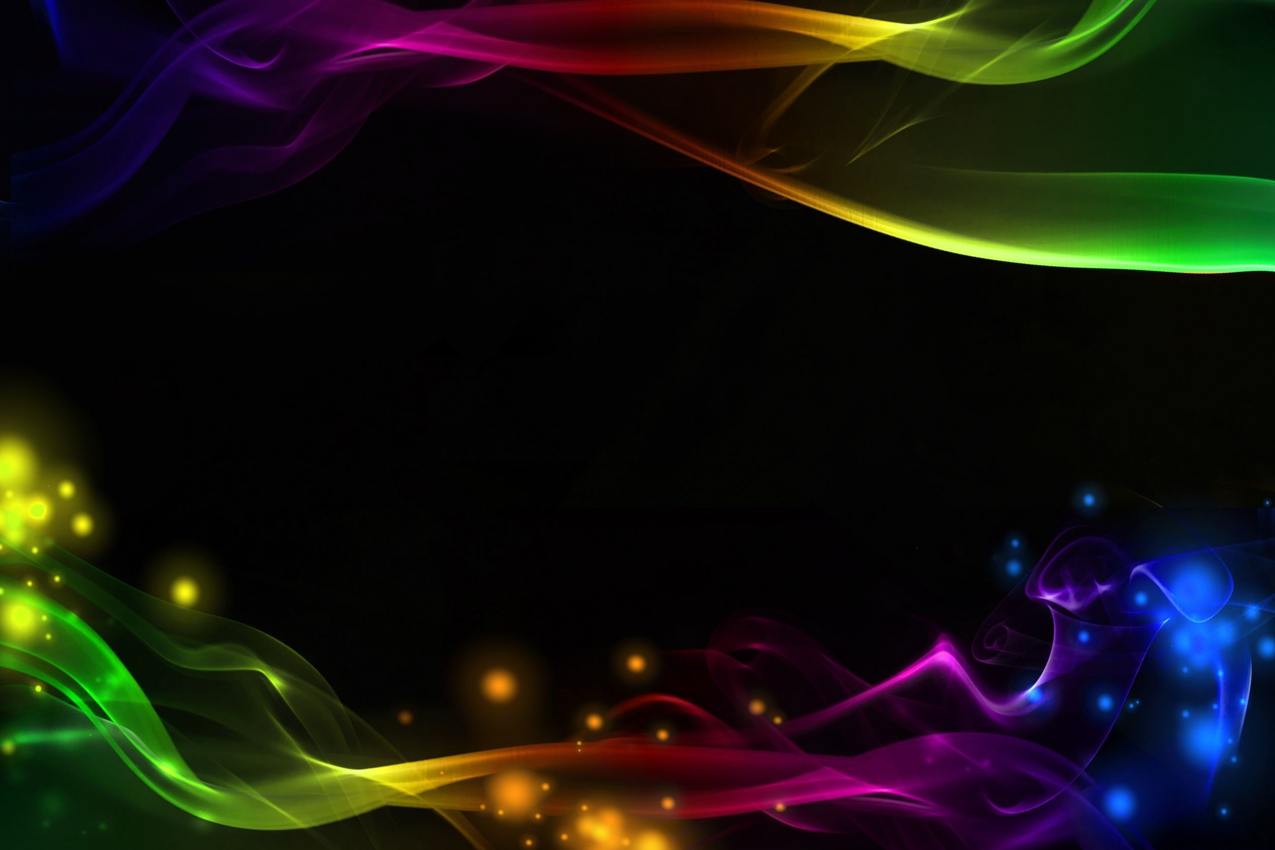 Fumo arcobaleno, Astratto, Colori vivaci, Sfondo nero, Full HD, wallpaper per portatile