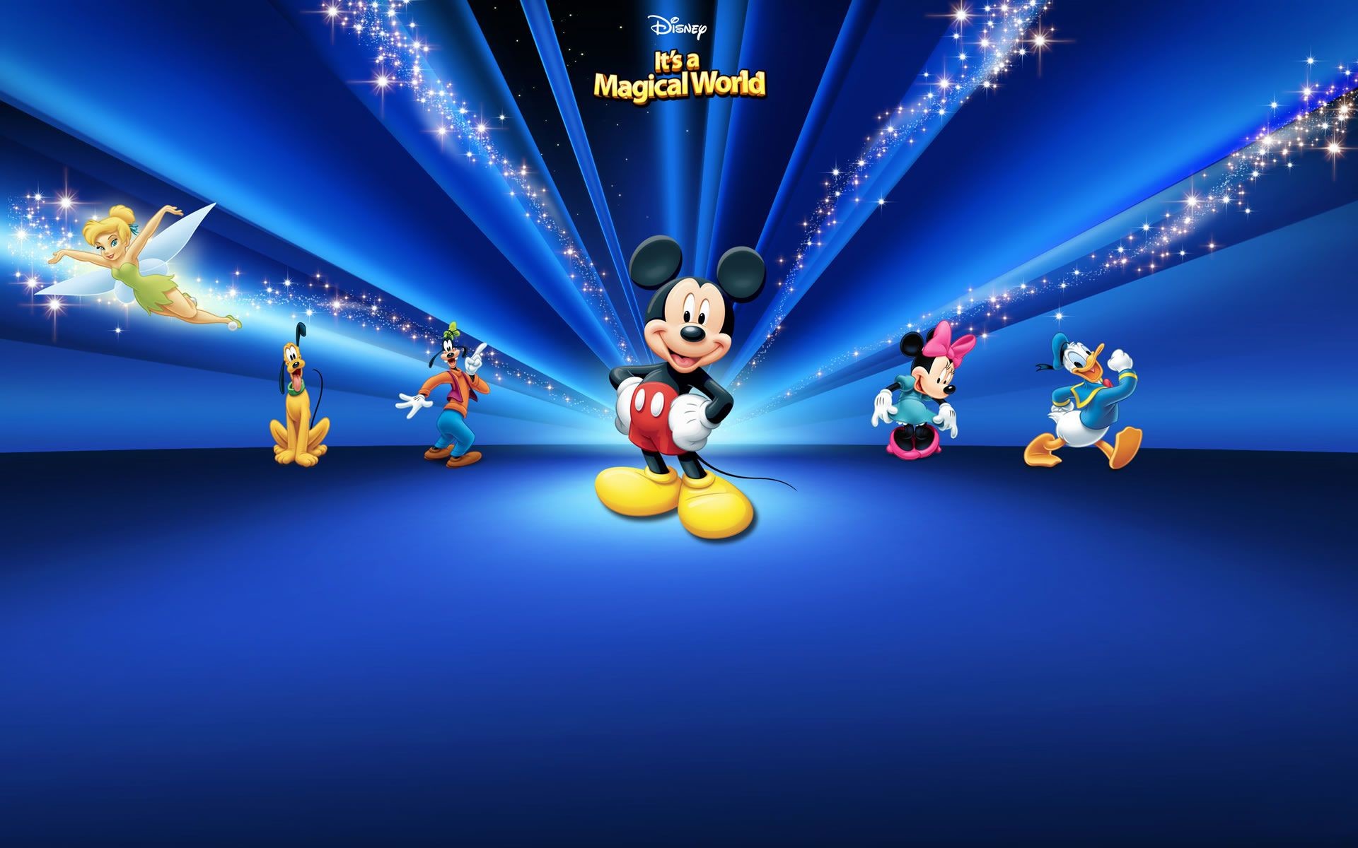 Topolino, It's a Magical World, Disney, Trilli, Blu, Full HD, sfondo per portatile