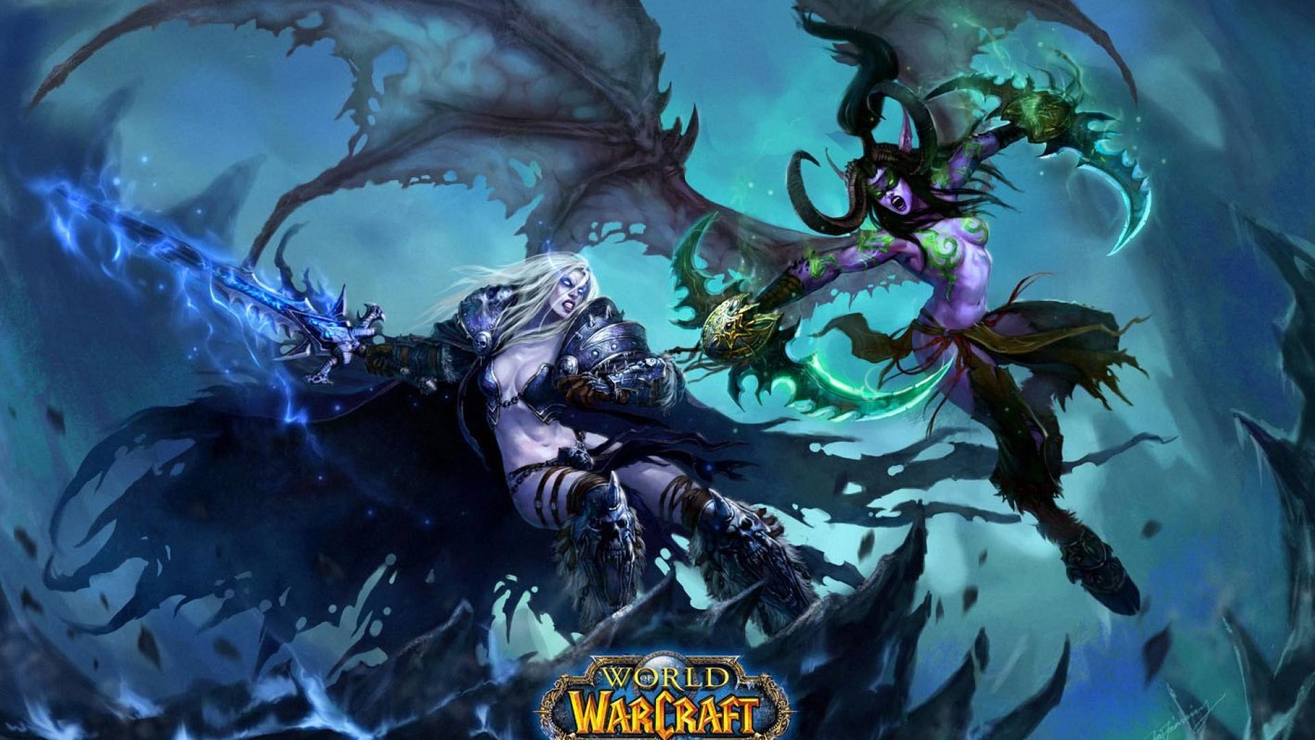 Illidan Grantempesta, Re dei Lich, World of Warcraft, Battaglia, sfondo Full HD per PC