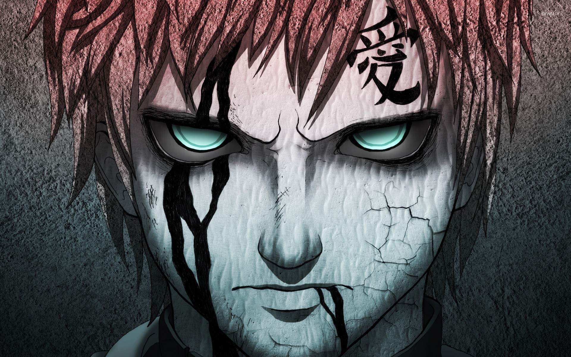 Gaara, Naruto, Primo piano, Kanji amore, Full HD, sfondo per PC