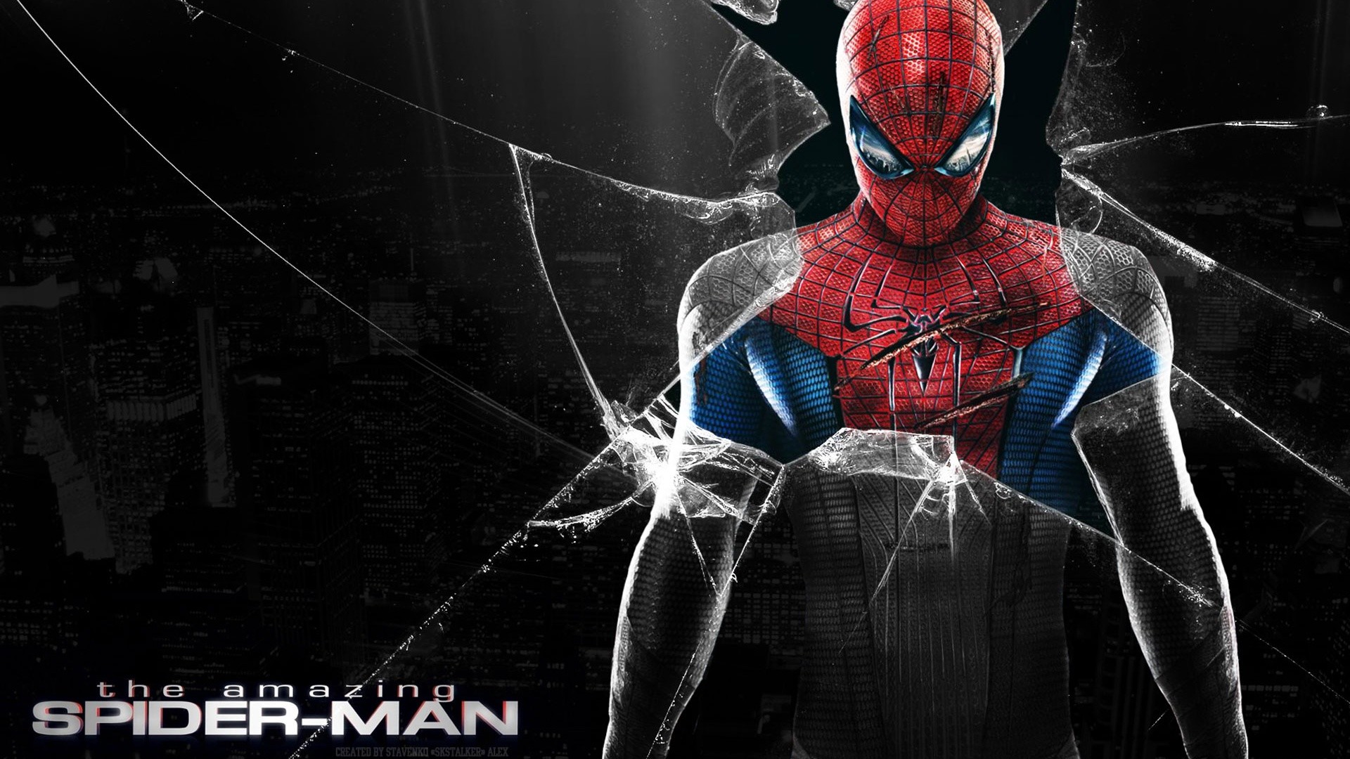 The Amazing Spider-Man, Spider-Man, Vetro rotto, 1920x1080, sfondo per PC