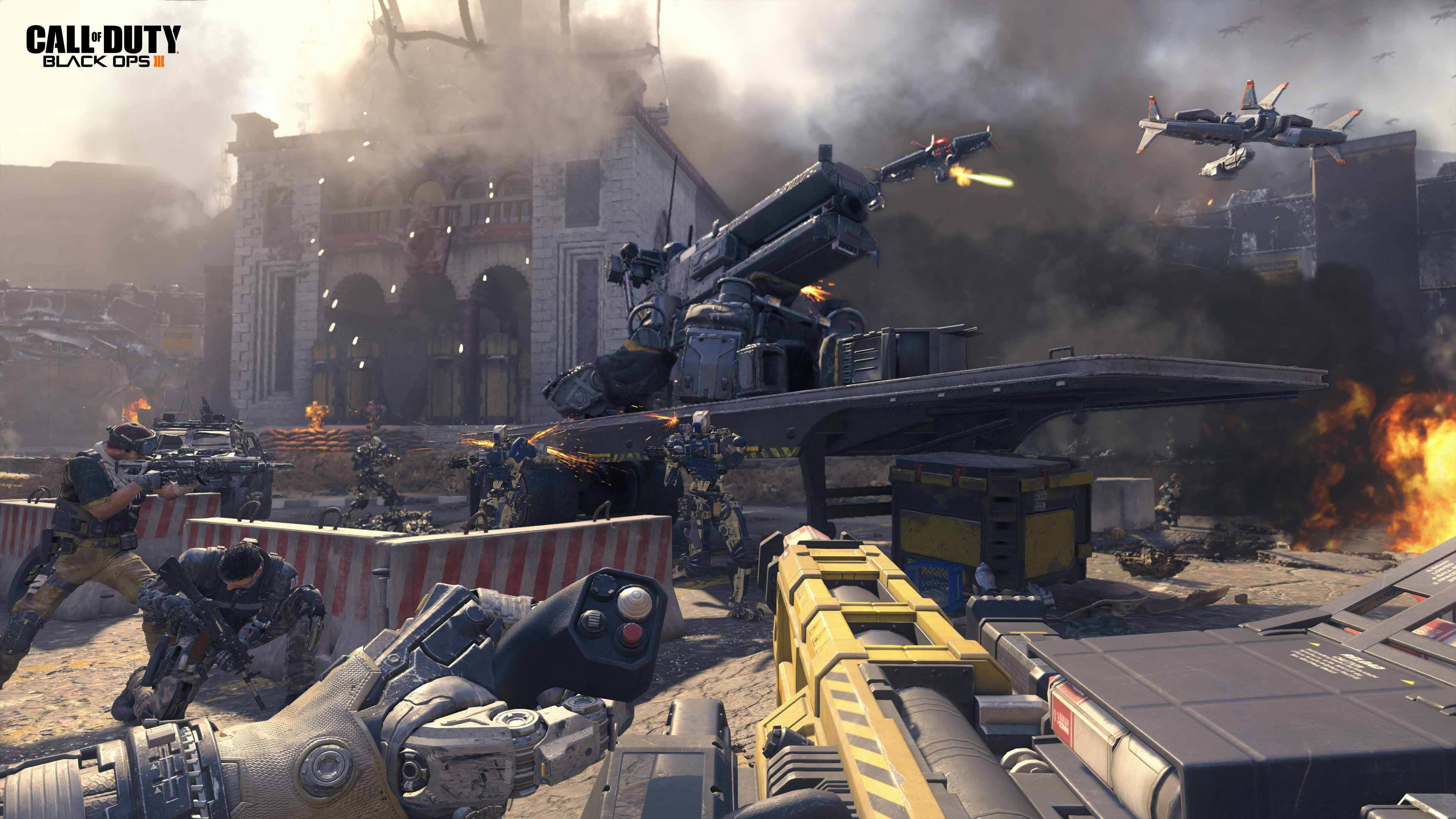 Call of Duty: Black Ops III, Battaglia, Rovine, Fumo, 4K, sfondo desktop