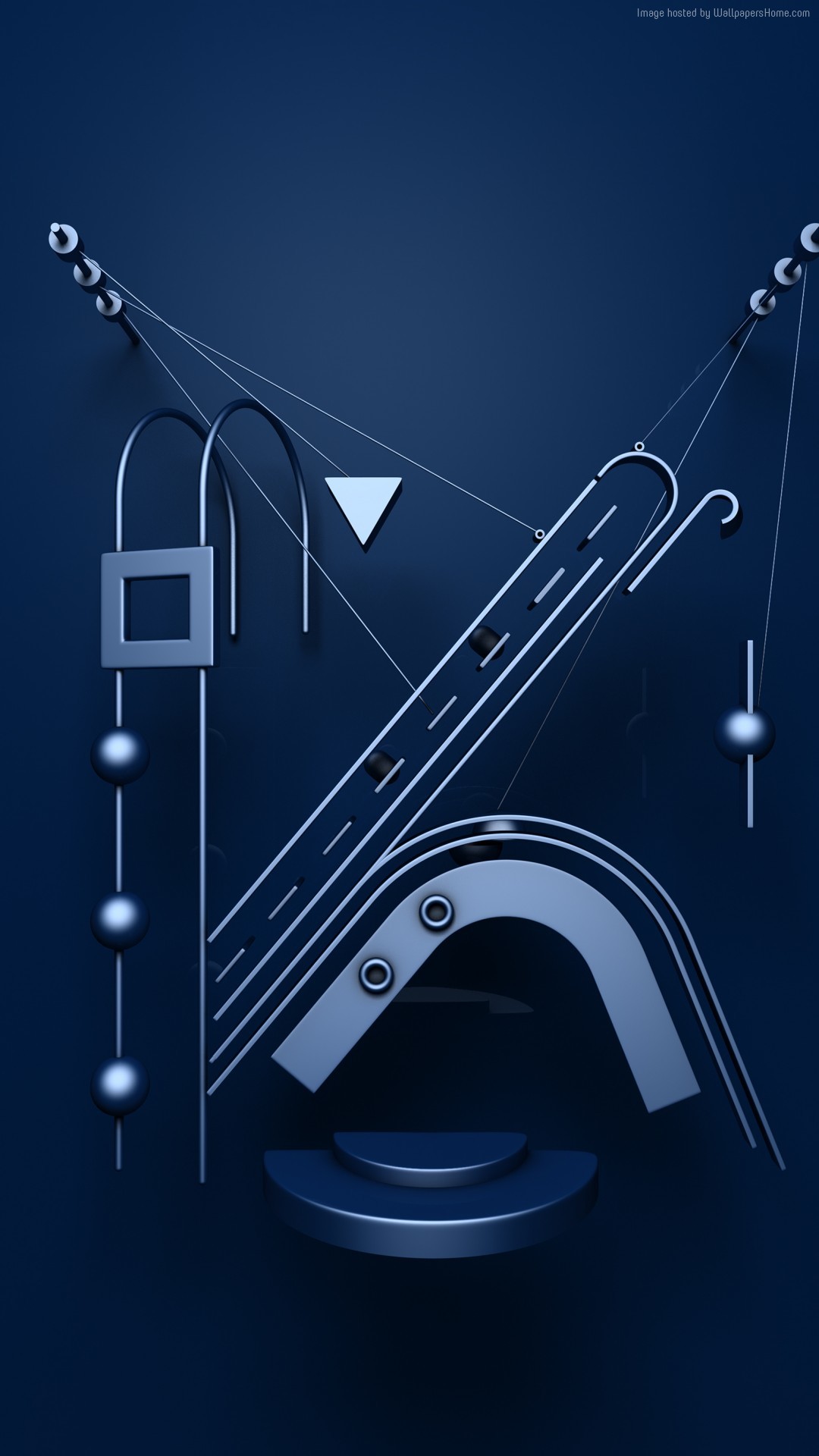 Astratto, Geometrico, Blu, sfondo schermata di blocco iPhone