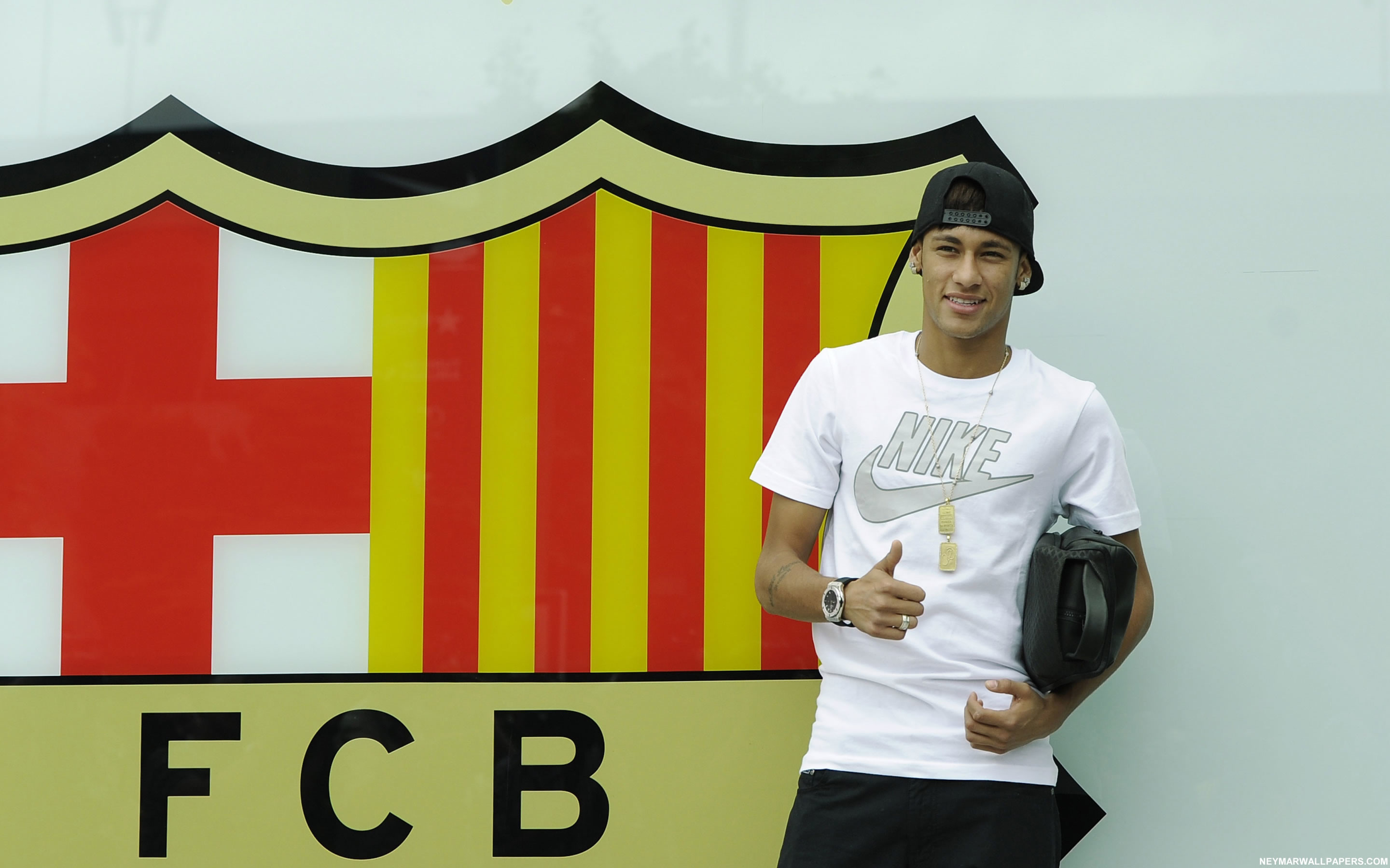 Neymar, FC Barcelona, Stemma FCB, Presentazione, 2K, sfondo per PC e portatile