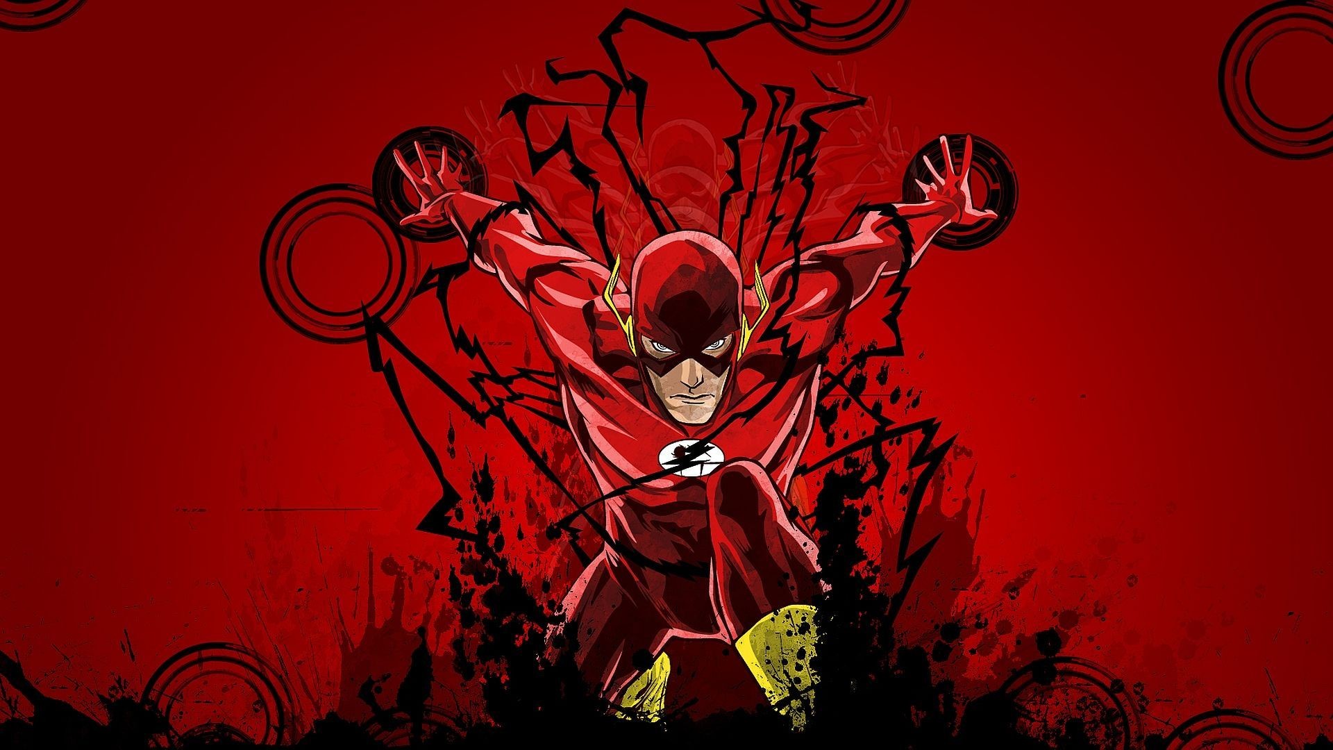 Flash, Fumetto, Rosso, Illustrazione, Full HD, sfondo per portatile