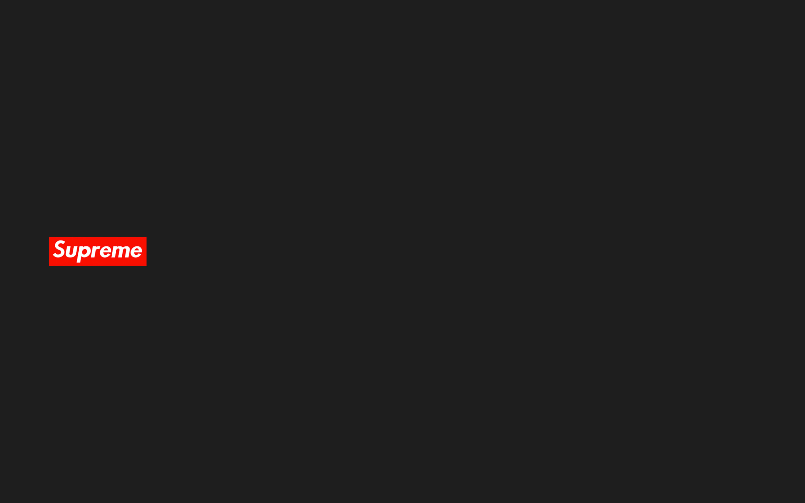 Logo Supreme, Sfondo nero, Minimalismo, 16:10 2K, wallpaper widescreen