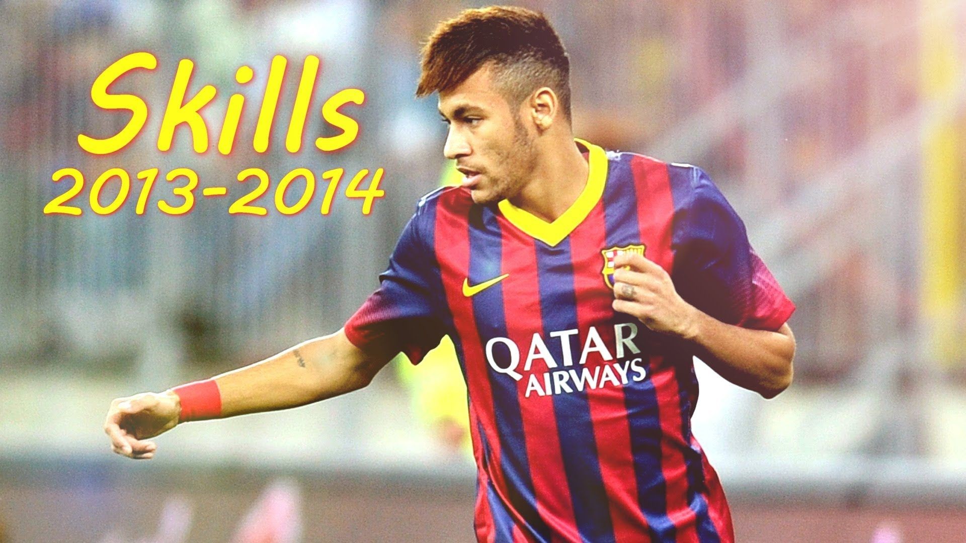Neymar, FC Barcelona, Skills 2013-2014, Calciatore, 16:9 Full HD, sfondo widescreen