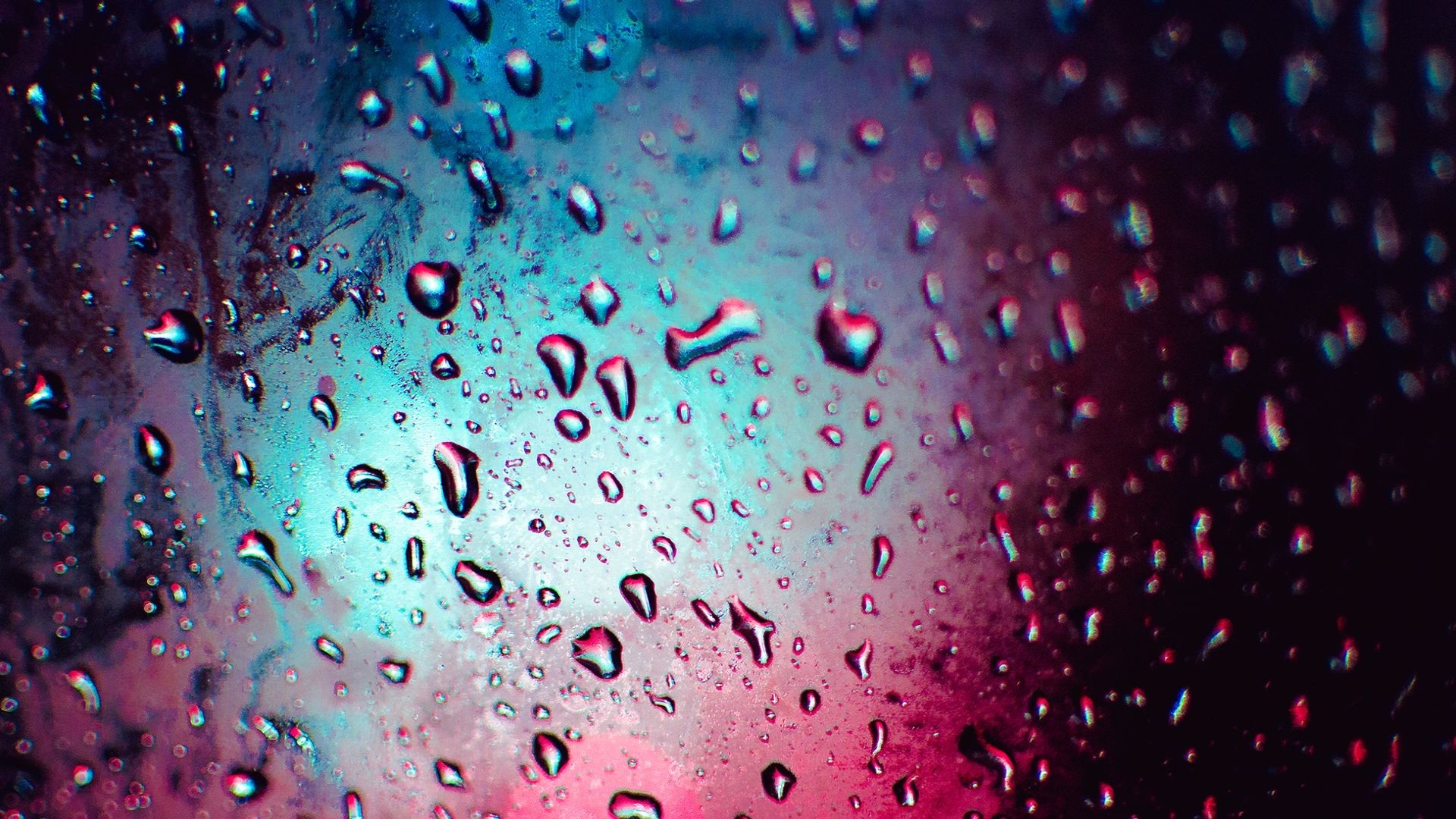 Gocce d'acqua, Vetro, Bokeh, Rosa, Full HD, sfondo per PC
