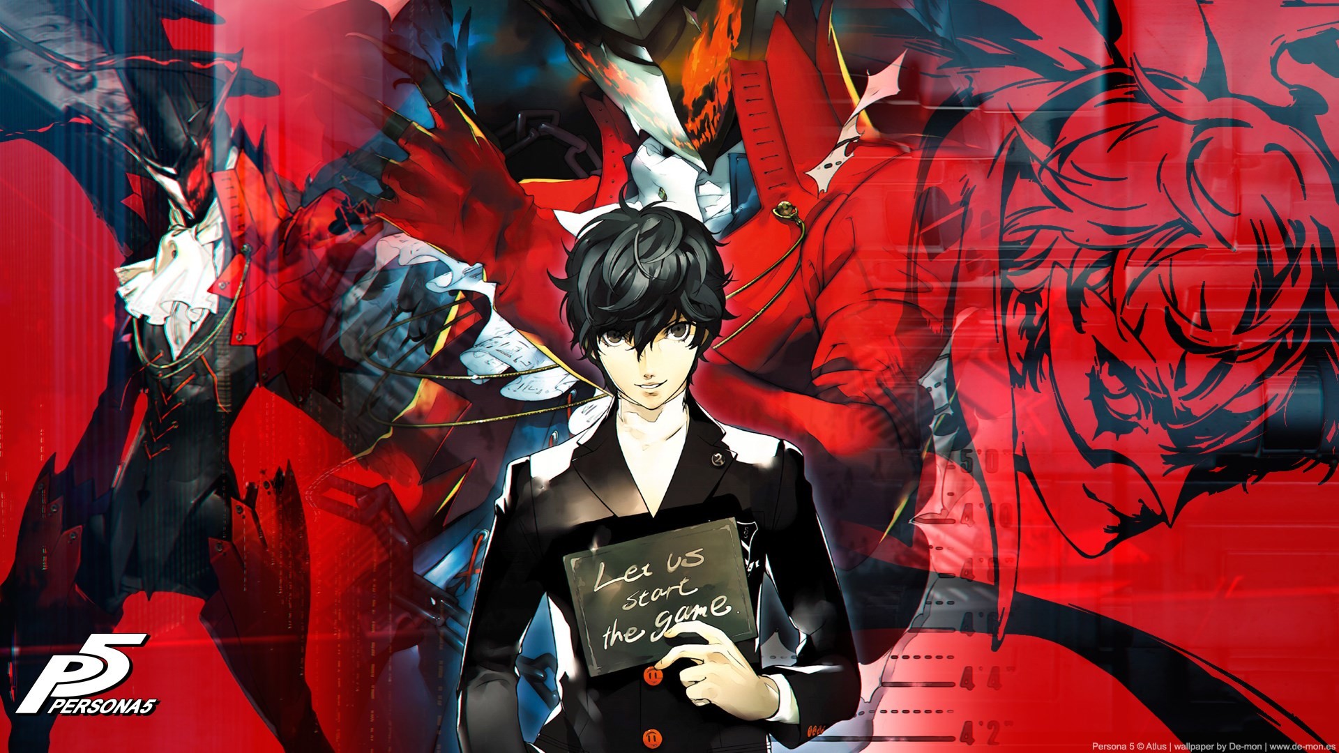 Joker, Persona 5, Logo, Collage, Full HD, sfondo desktop