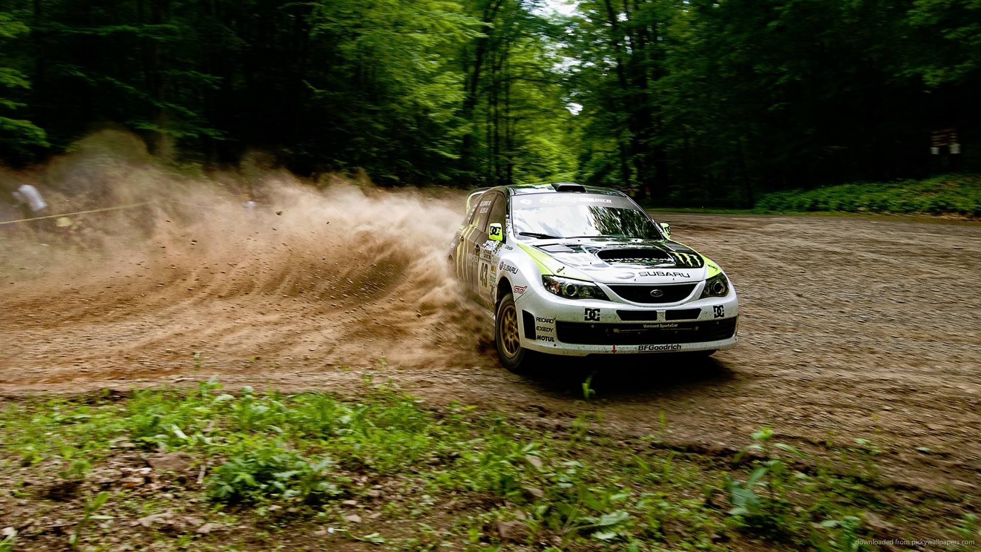 Subaru Impreza WRX STI, Polvere, Foresta, Sterrato, Full HD, sfondo per PC e portatile