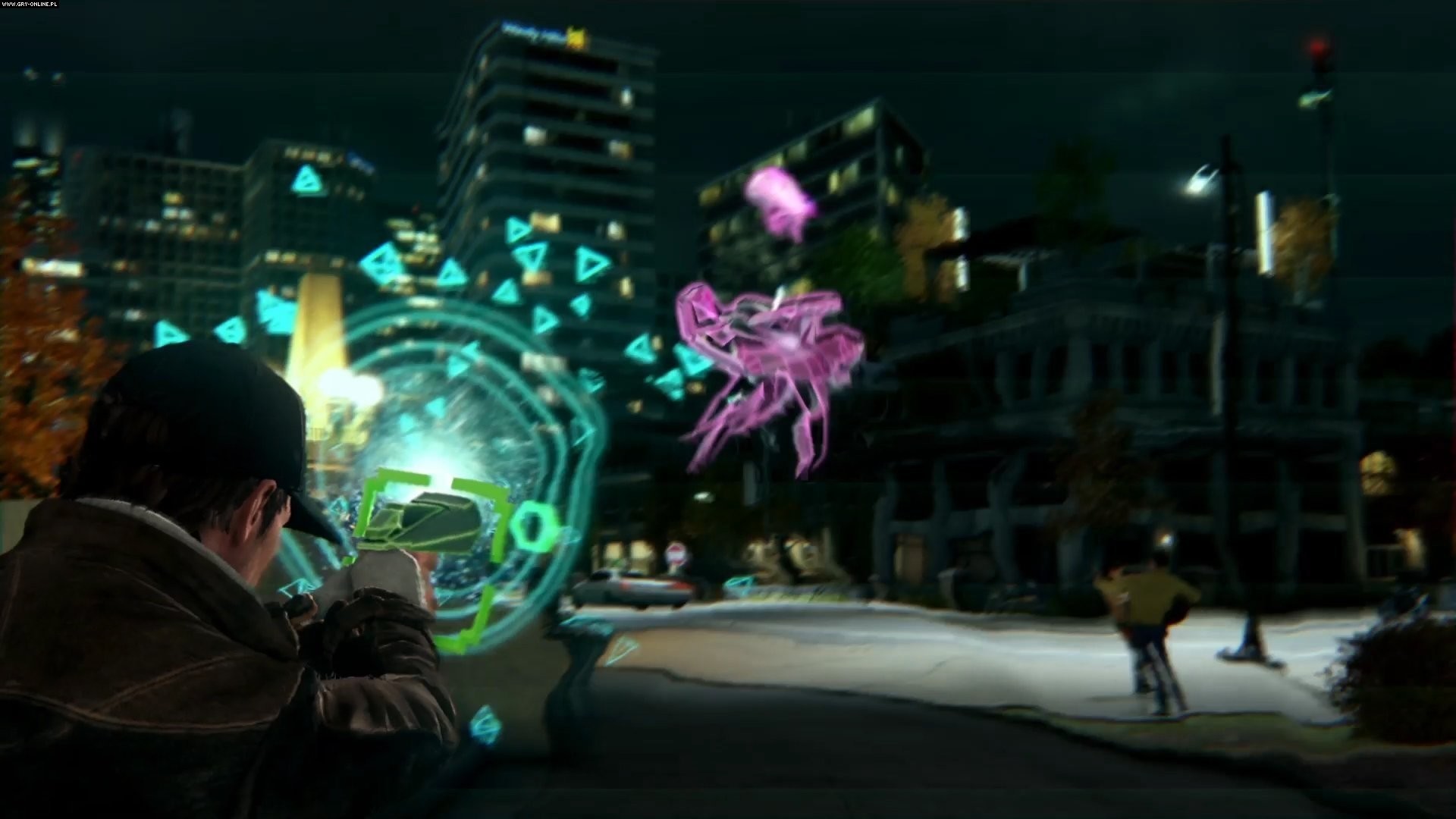 Aiden Pearce, Watch Dogs, Realtà aumentata, Notte, Full HD, sfondo per portatile