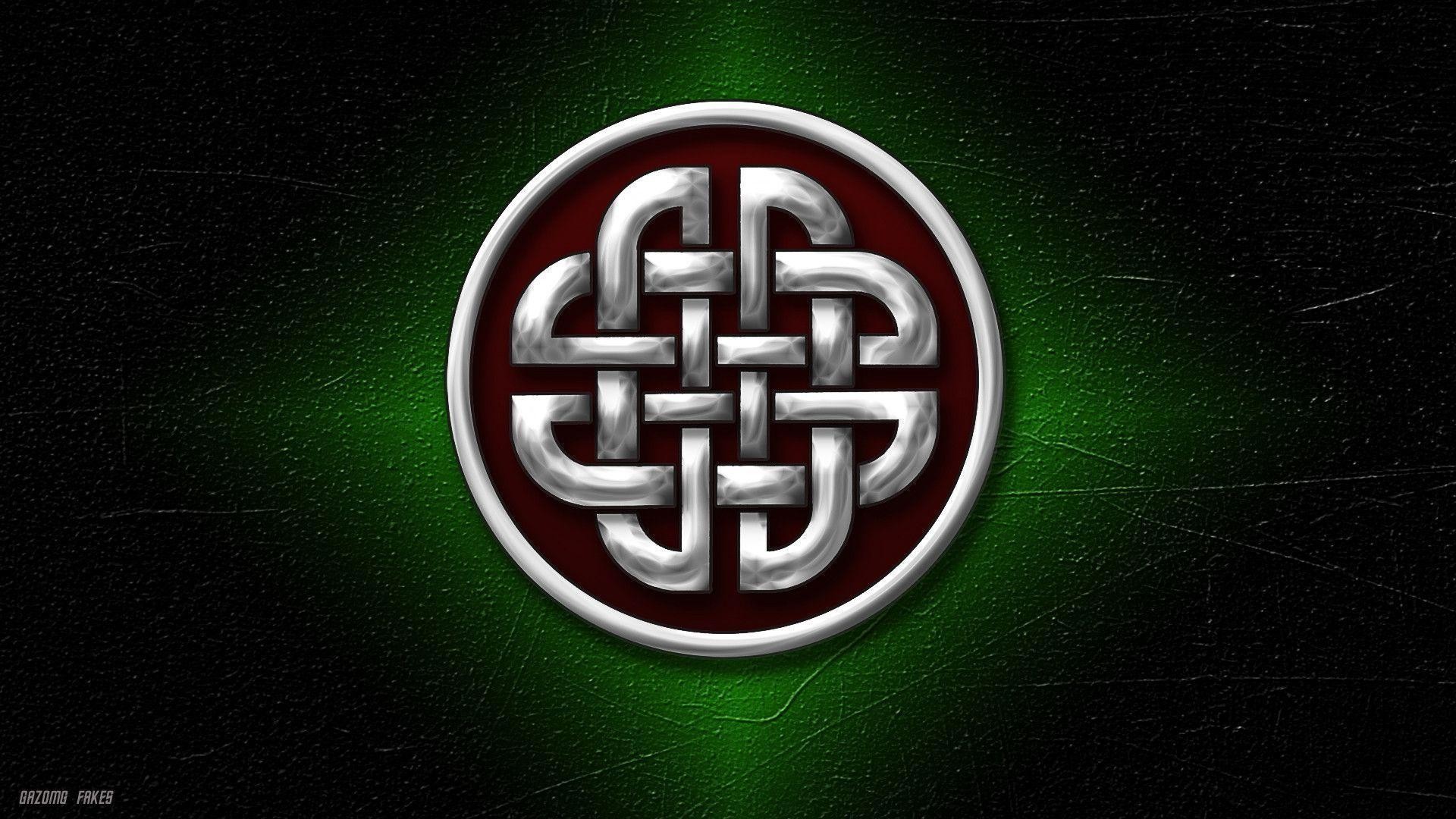 Nodo celtico, Emblema, Argento, Verde, Full HD 1080p, sfondo desktop