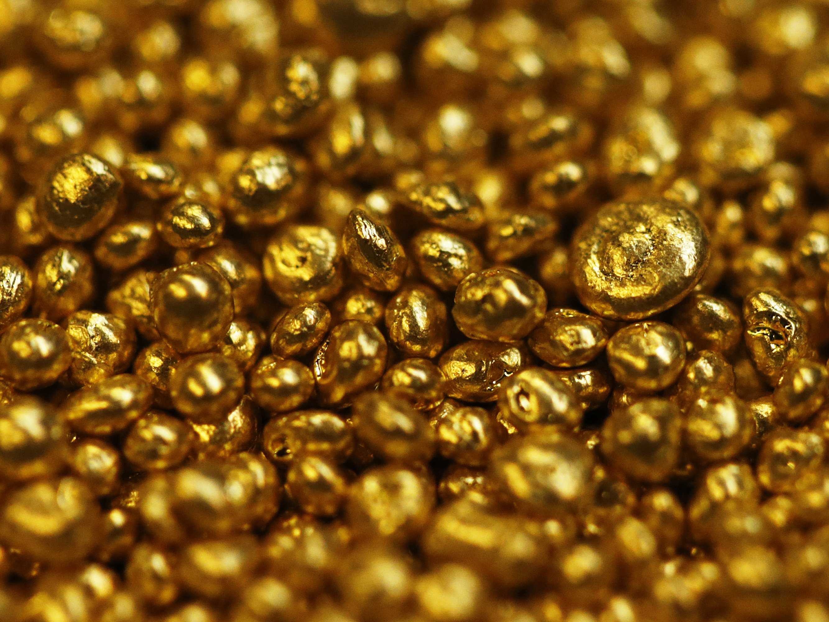 Granuli d'oro, Pepite, Oro, 2K, sfondo per iPad e tablet