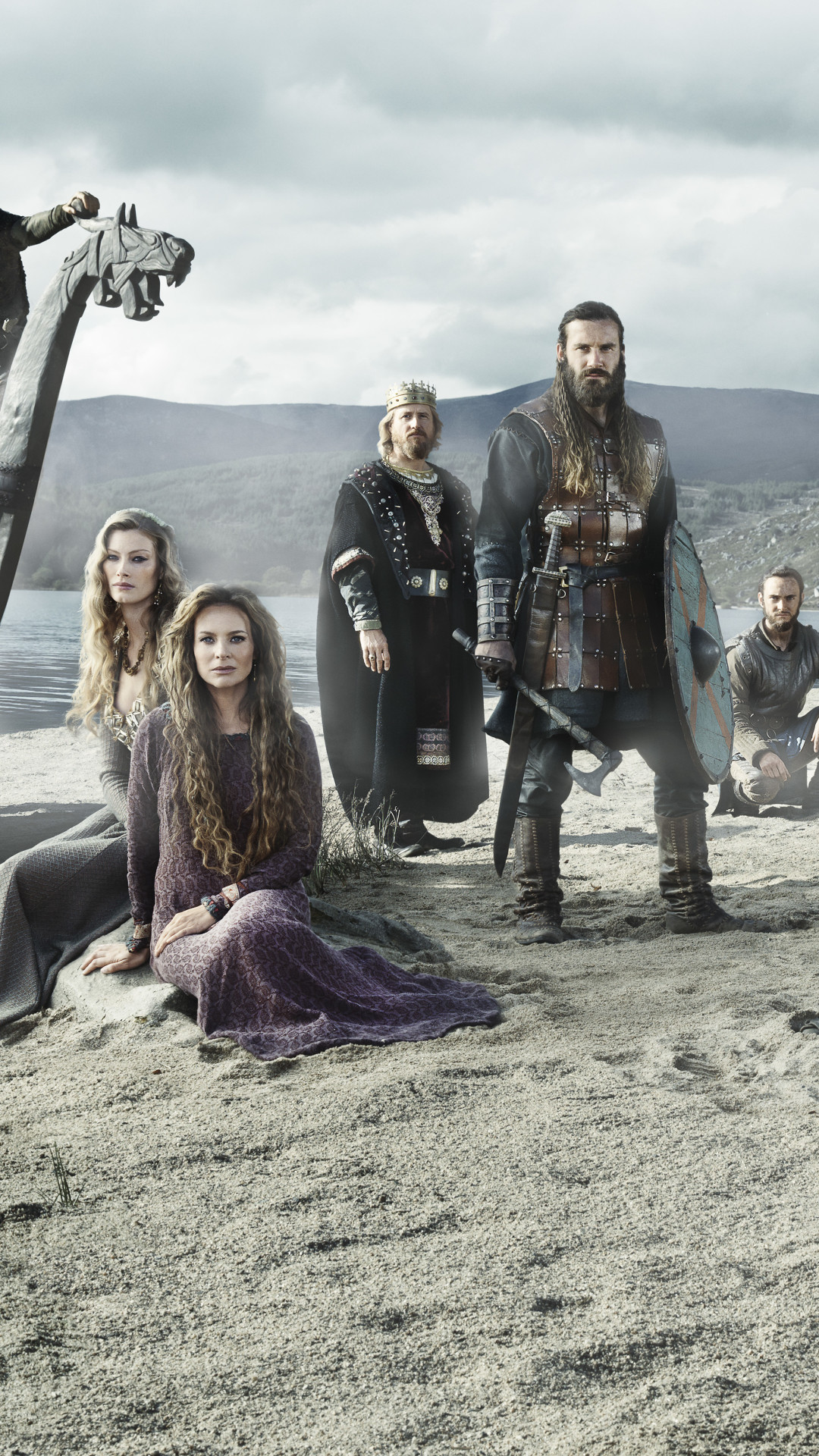 Ragnar Lothbrok, Lagertha, Vikings, Serie TV, 1080x1920, schermata di blocco iPhone