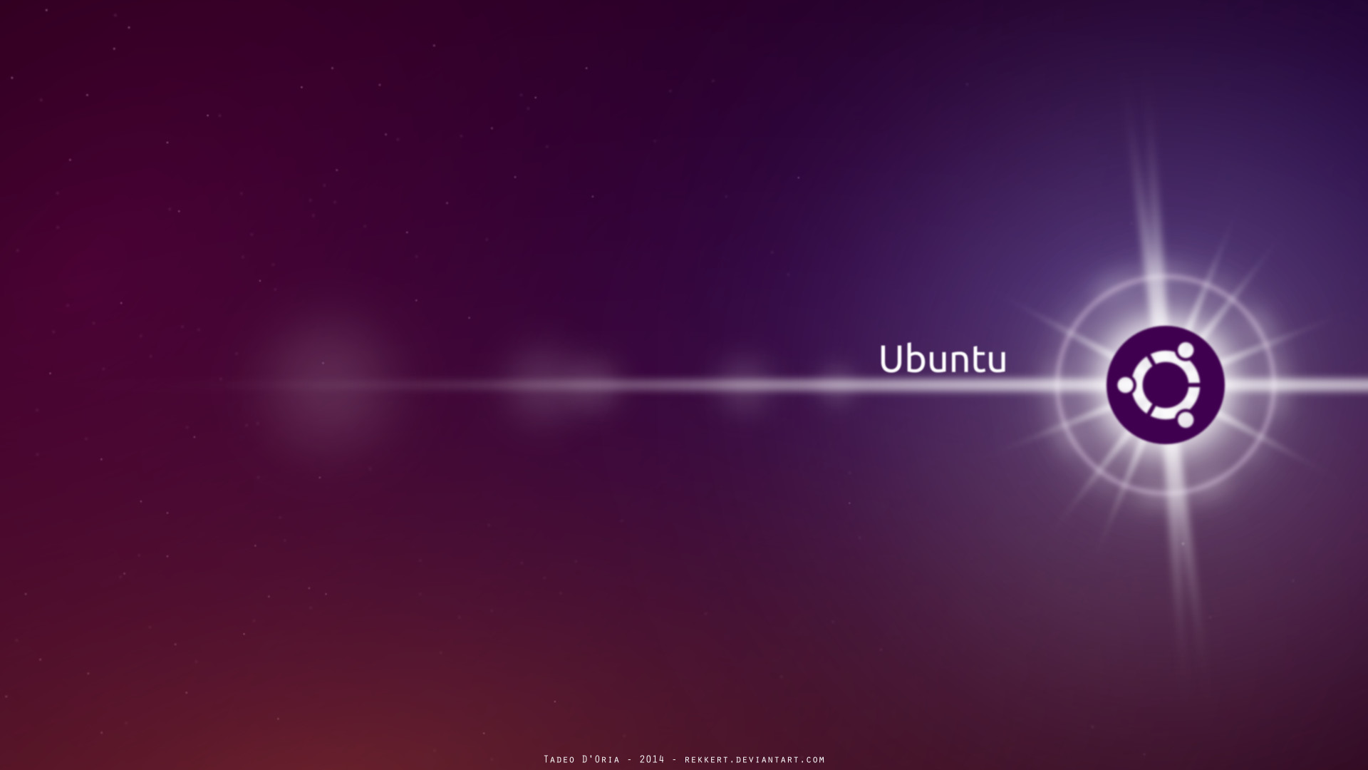 Ubuntu, Logo Ubuntu, Bagliore, Viola, Full HD, sfondo per PC