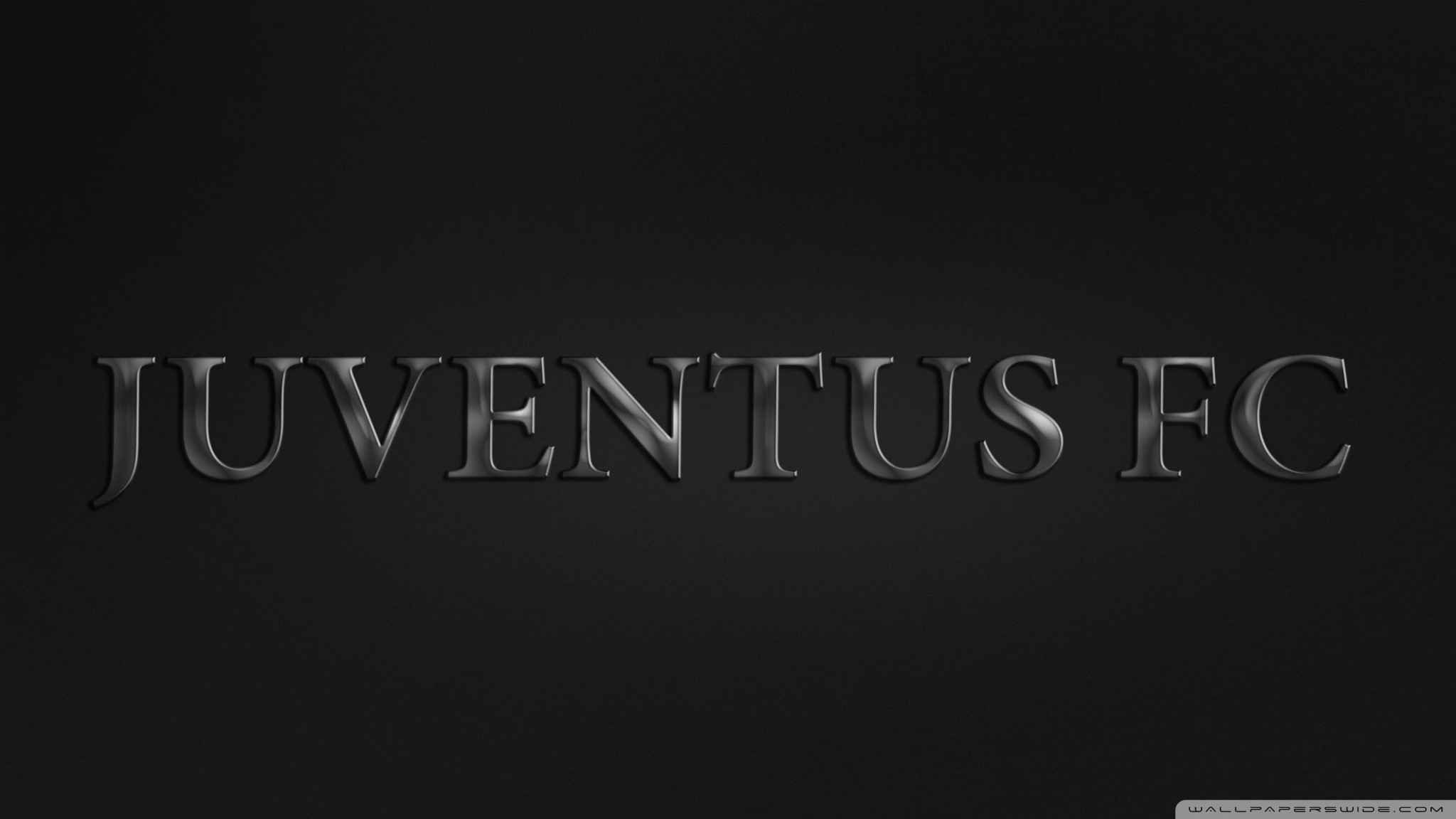 Juventus, Juventus FC, Scritta metallica, Sfondo nero, Full HD, wallpaper desktop