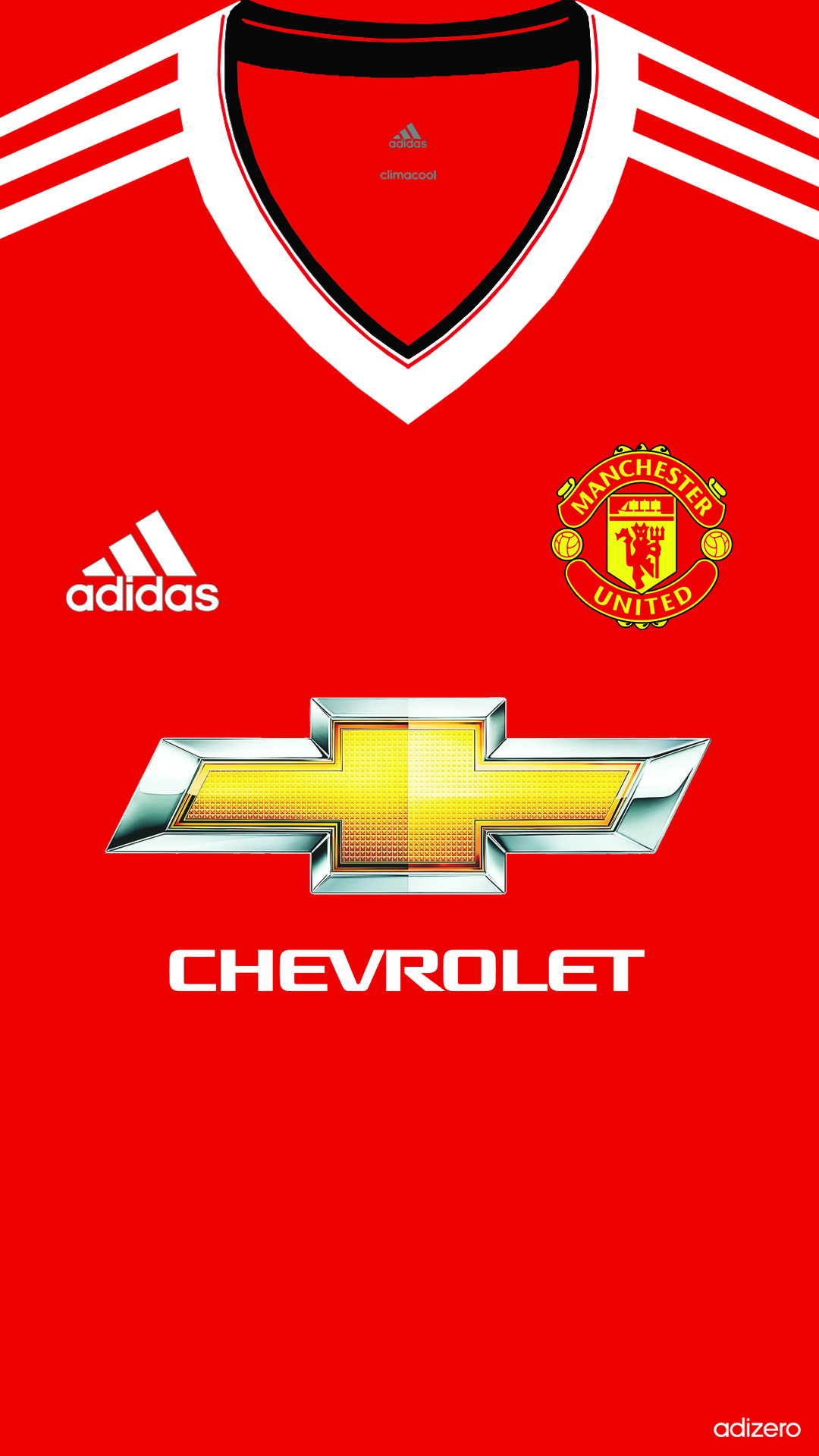 Manchester United, Maglia, Chevrolet, Adidas, Calcio, schermata Home iPhone 5C