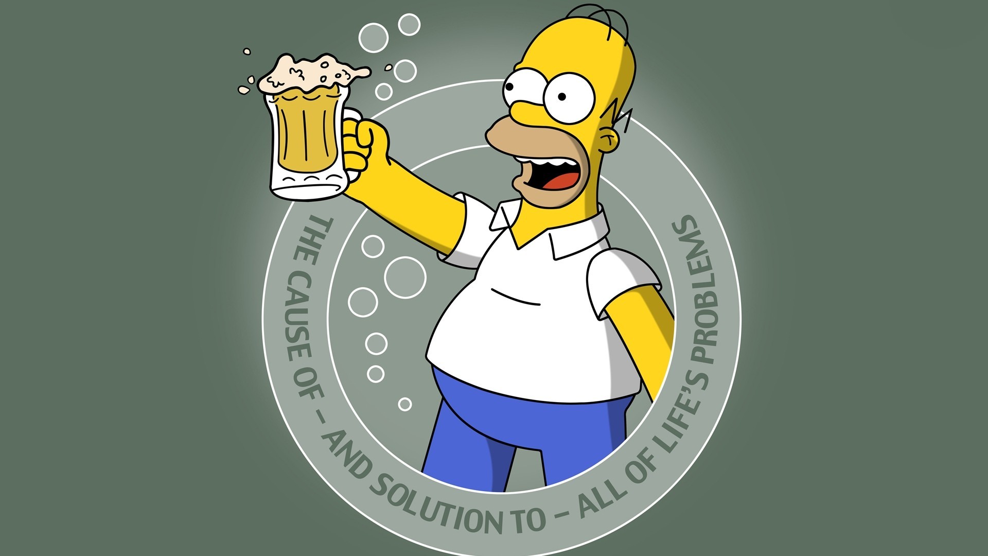 Homer Simpson, I Simpson, Birra, Citazione, 1920x1080, immagine di sfondo