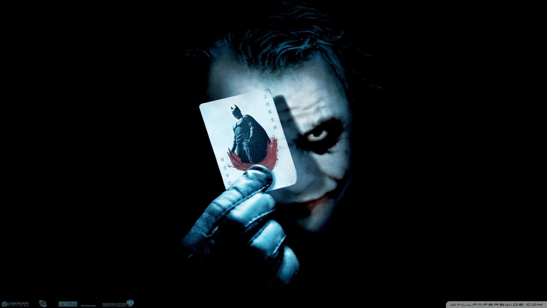 Joker, Il cavaliere oscuro, Carta del Joker, Batman, 1920x1080, sfondo per PC