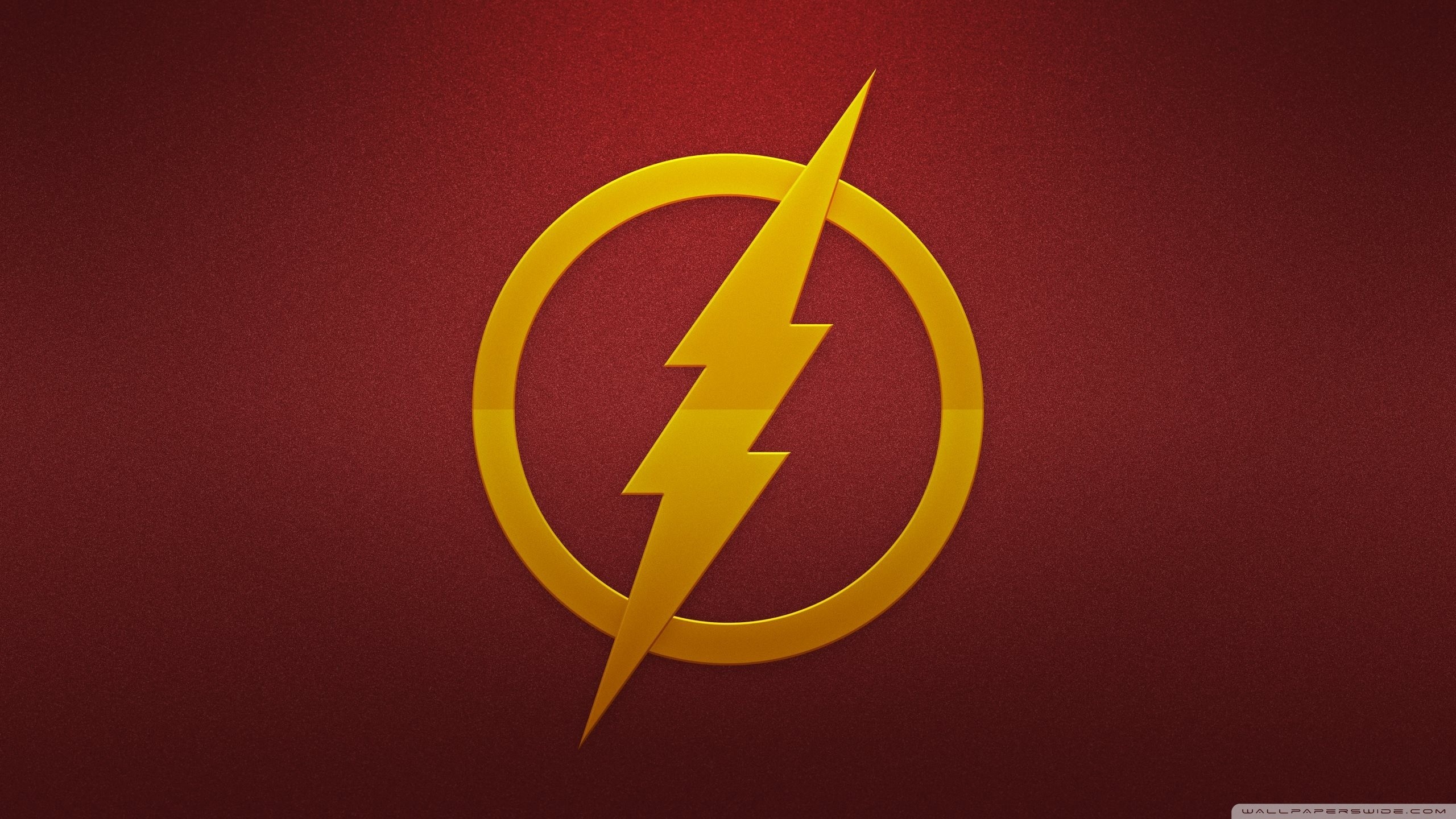 Logo di Flash, Emblema, Oro, Rosso, 16:9 2K, sfondo widescreen