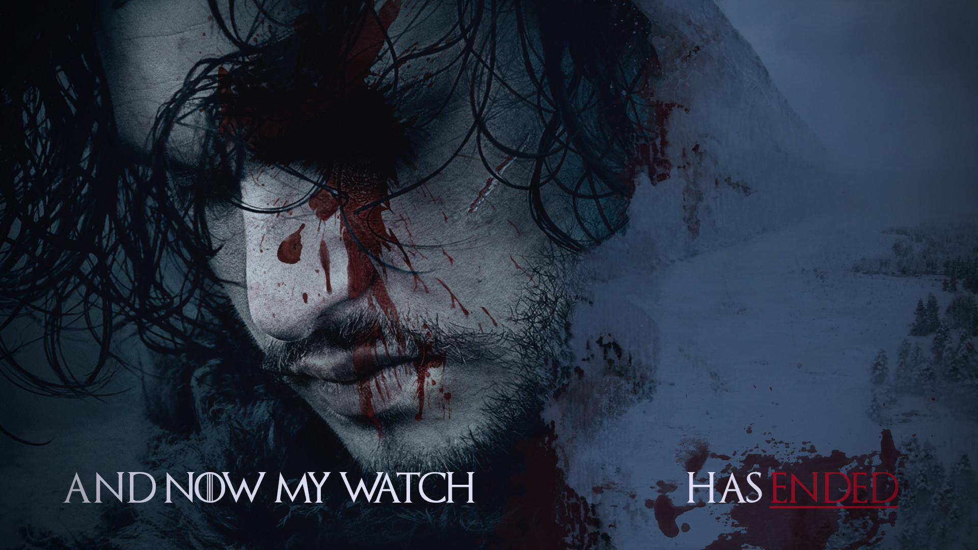 Jon Snow, Kit Harington, And Now My Watch Has Ended, Il Trono di Spade, Sangue, immagine di sfondo