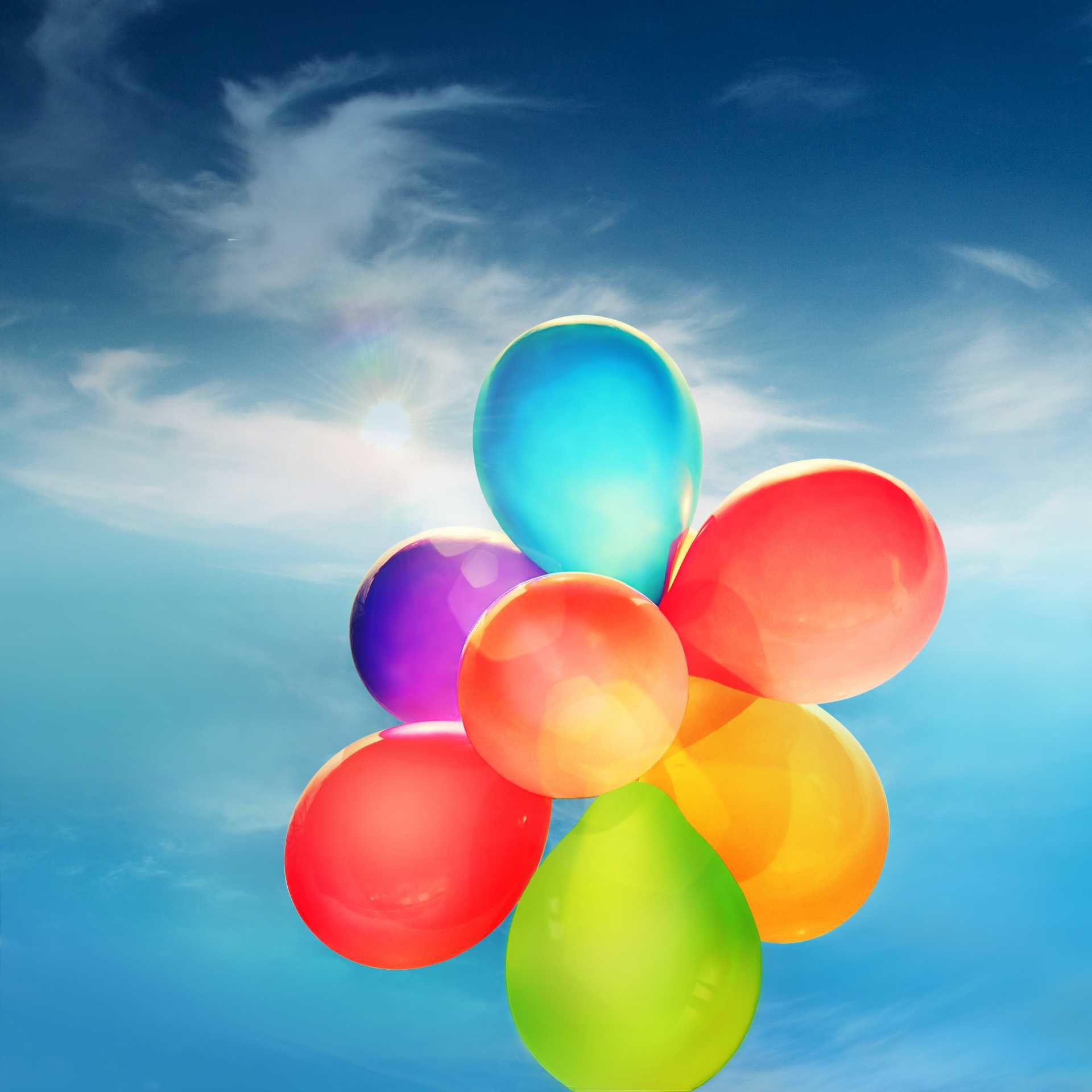 Samsung Galaxy S4, Palloncini, Cielo, Colorato, Full HD, wallpaper per tablet