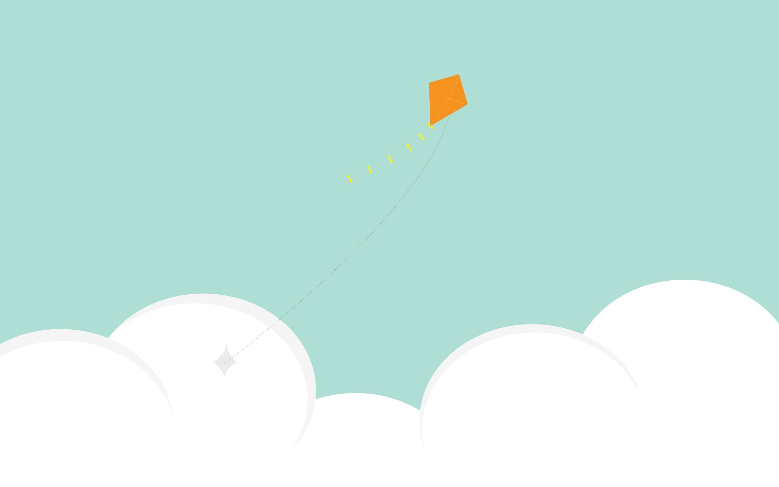 Aquilone, Nuvole, Cielo, Flat design, 2K, sfondo per PC