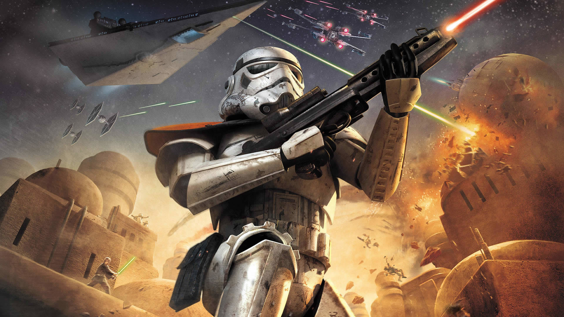 Star Wars Battlefront, Assaltatore imperiale, Star Wars, Tatooine, Battaglia, immagine di sfondo