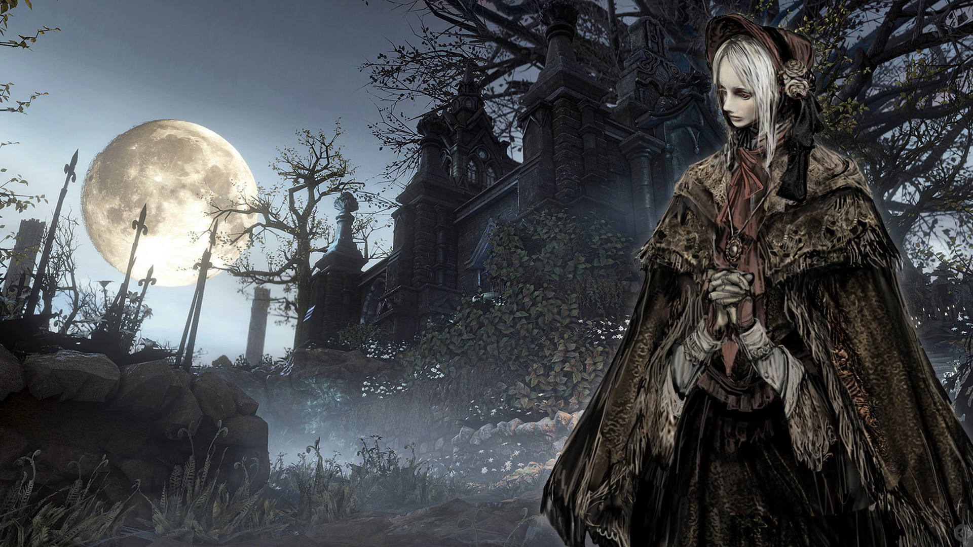 Bambola, Bloodborne, Sogno del Cacciatore, Luna piena, Full HD, sfondo per portatile