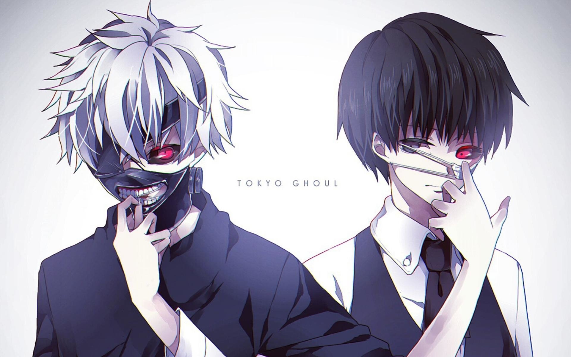 Ken Kaneki, Tokyo Ghoul, Capelli bianchi, Capelli neri, Anime, 1920x1200, immagine di sfondo