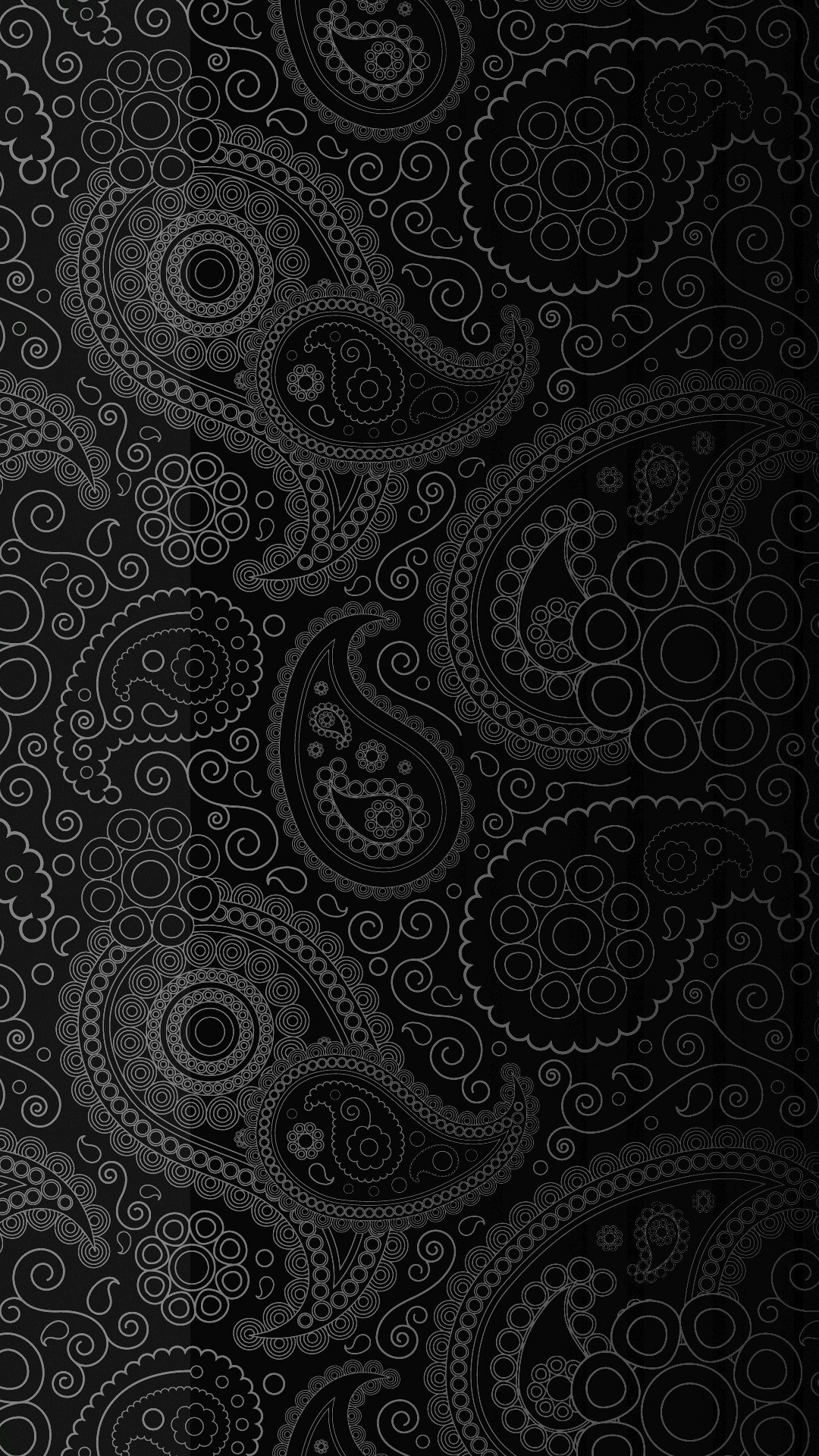 Motivo paisley, Texture, Nero, Full HD, sfondo per smartphone