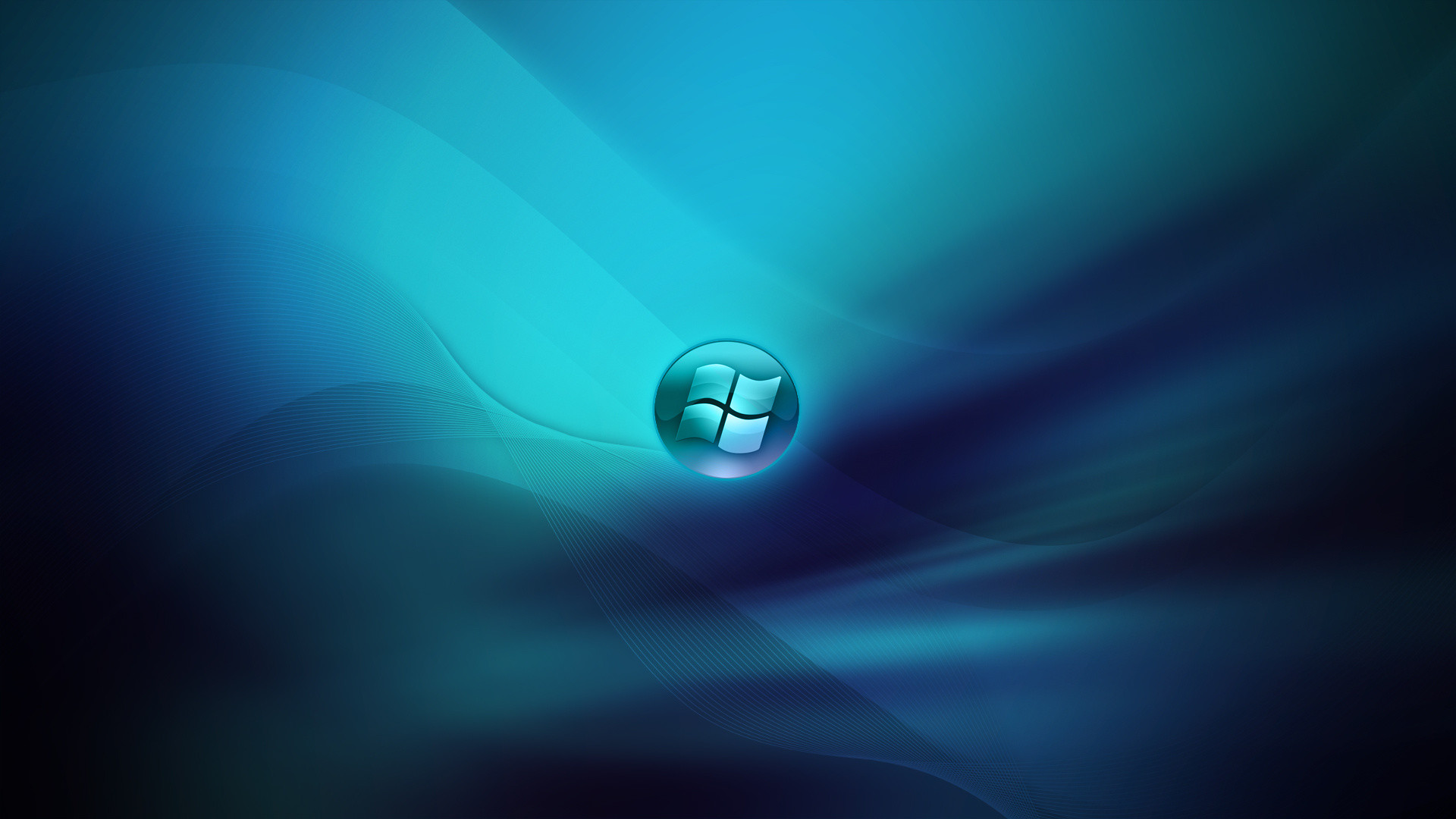Windows 7, Logo Windows, Verde acqua, Astratto, 1920x1080, sfondo per PC