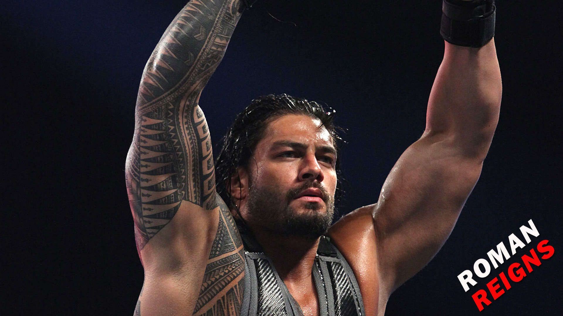 Roman Reigns, WWE, Braccia alzate, Tatuaggio tribale, Full HD, sfondo per portatile