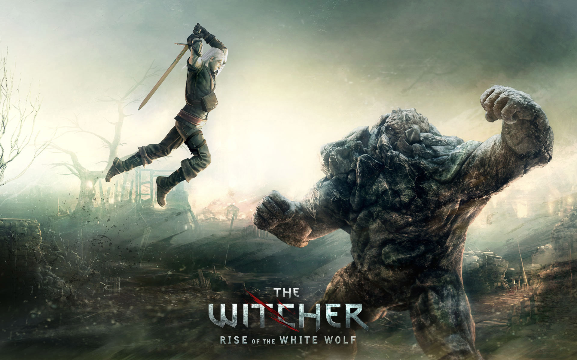 Geralt di Rivia, The Witcher: Rise of the White Wolf, Troll, Salto, sfondo MacBook Air