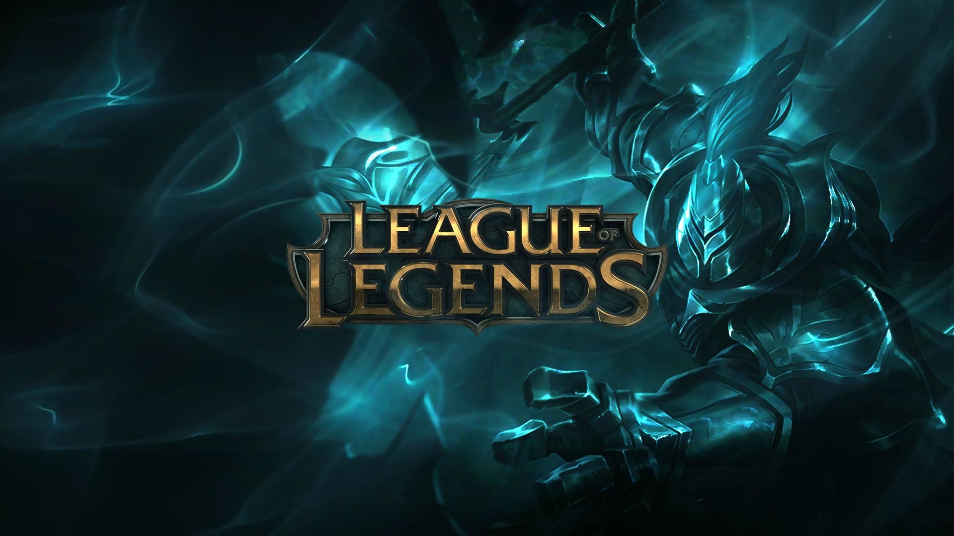 League of Legends, Logo, Turchese, Full HD, sfondo per PC e portatile