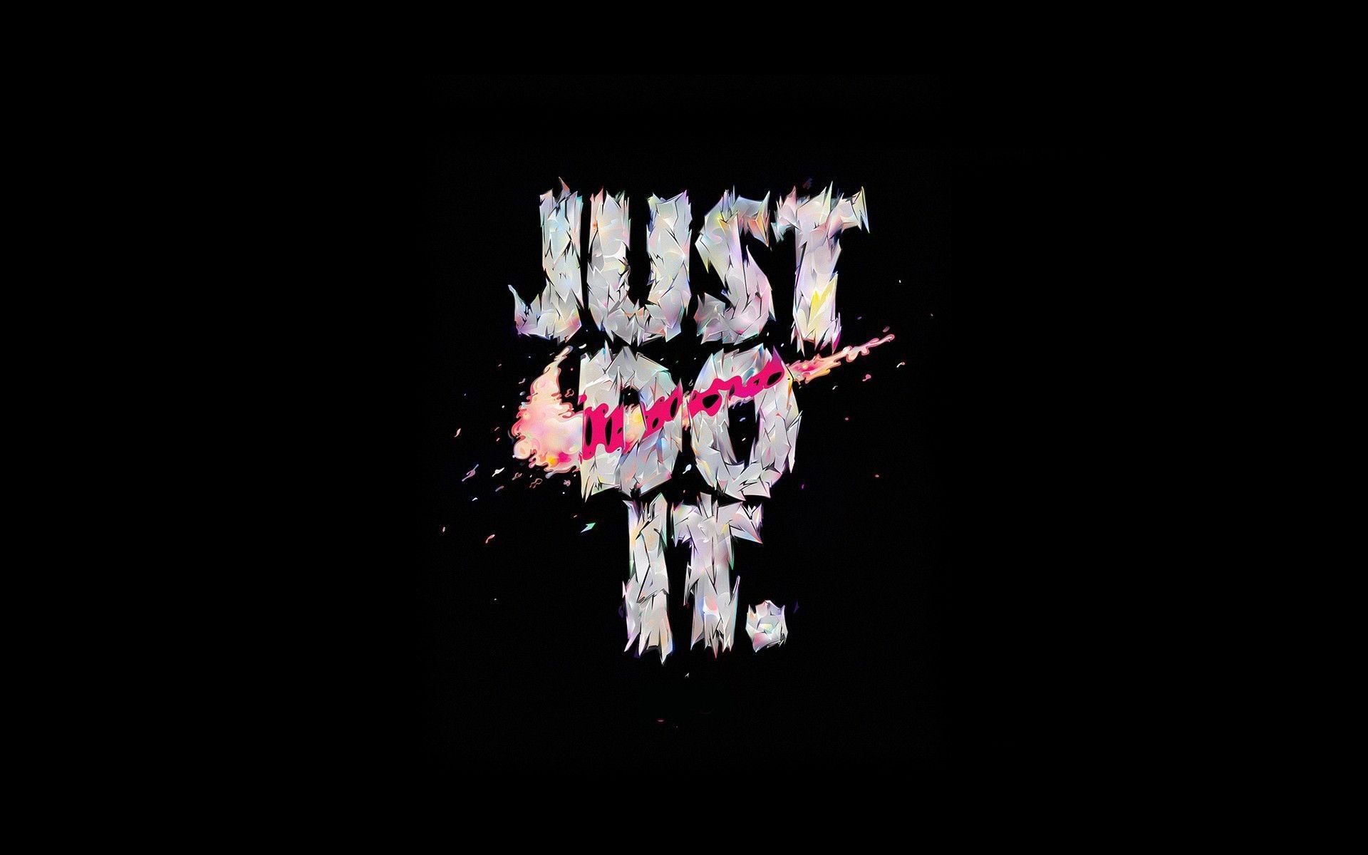 Nike, Just Do It, Tipografia, Sfondo nero, Full HD, wallpaper desktop