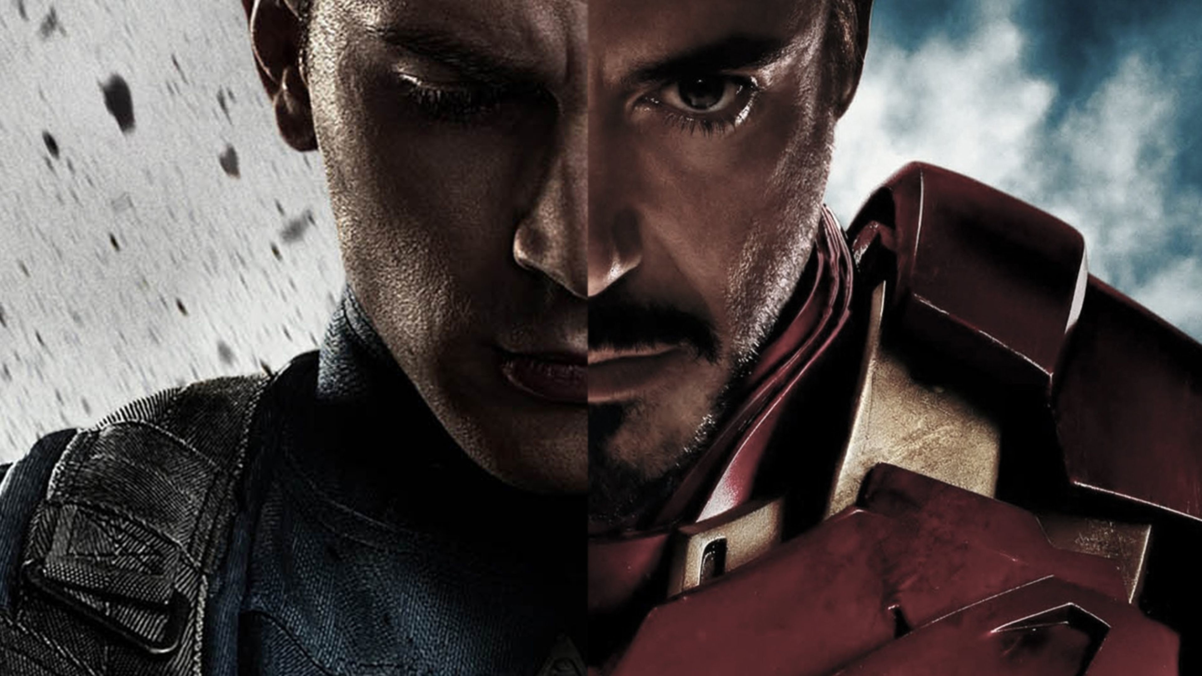 Steve Rogers, Tony Stark, Chris Evans, Robert Downey Jr., Captain America: Civil War, sfondo 2160p