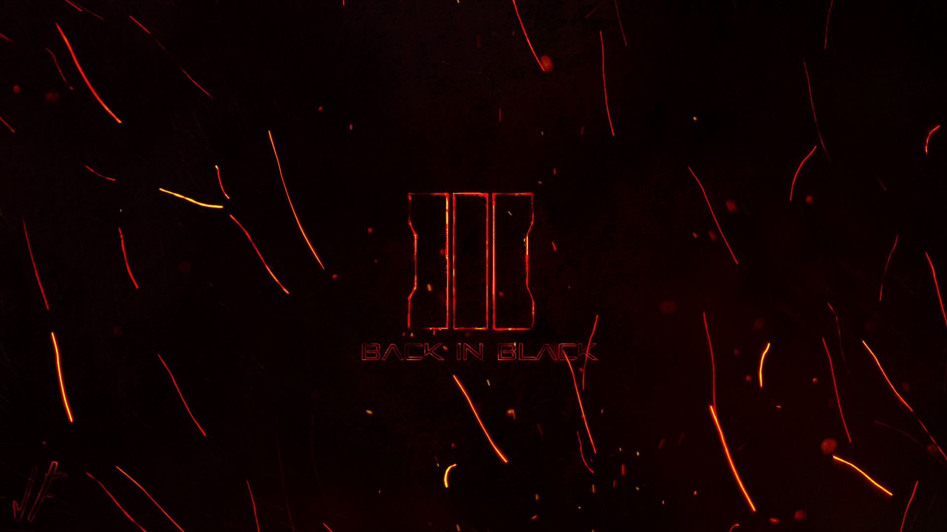 Call of Duty: Black Ops III, Logo III, Scintille, Rosso, Full HD, sfondo per PC e portatile