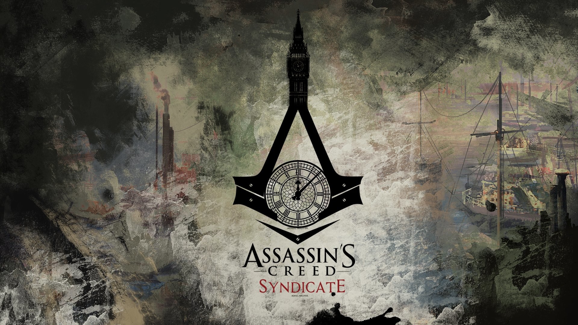 Assassin's Creed Syndicate, Big Ben, Simbolo degli Assassini, Londra, Logo, sfondo widescreen Full HD